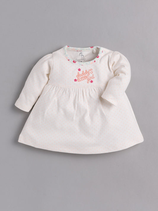 Full Sleeve Frock Dresses for Baby Girls PEACH
