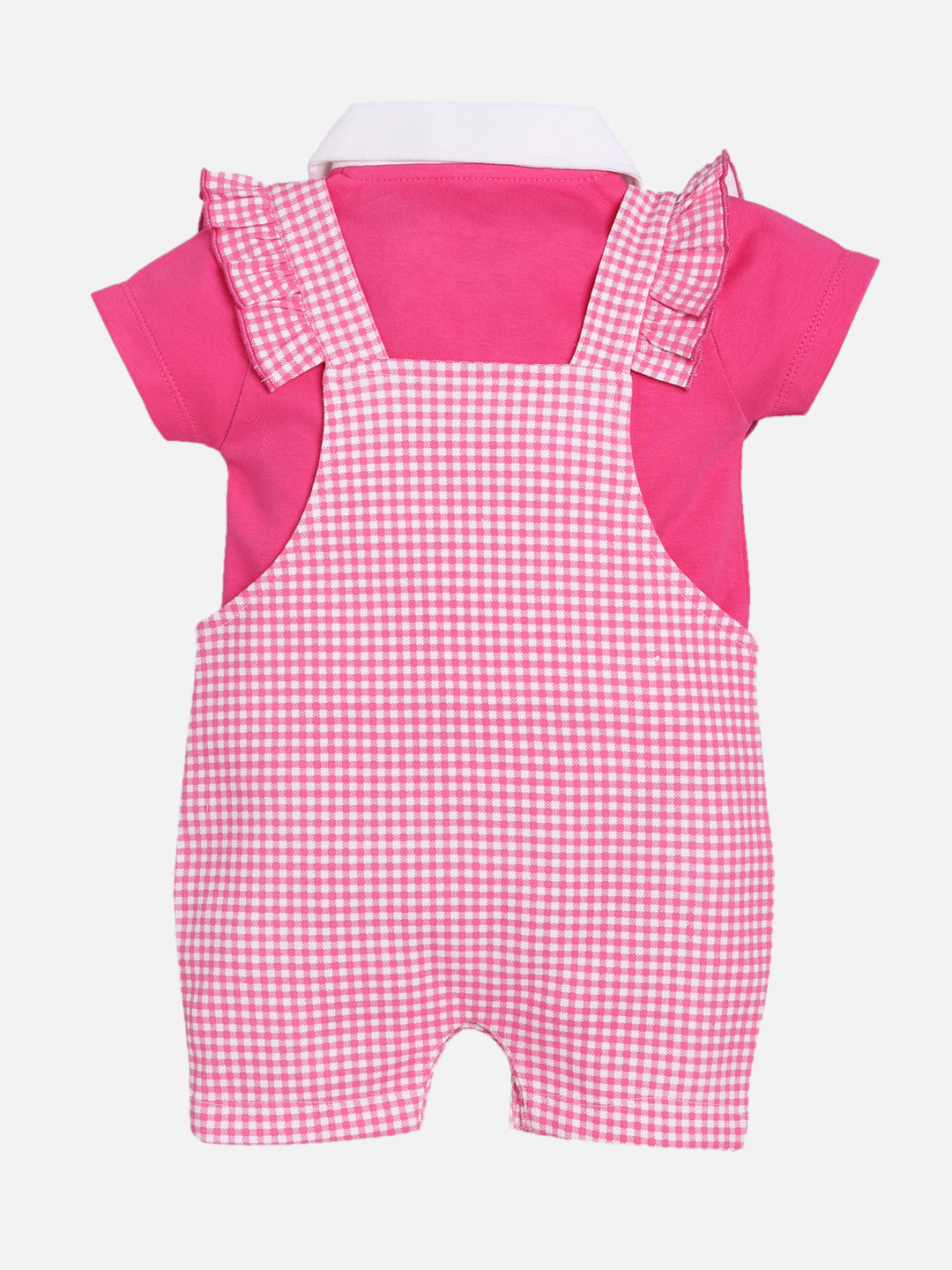Dungarees for Baby Girls 100% pure cotton-FUSHIA