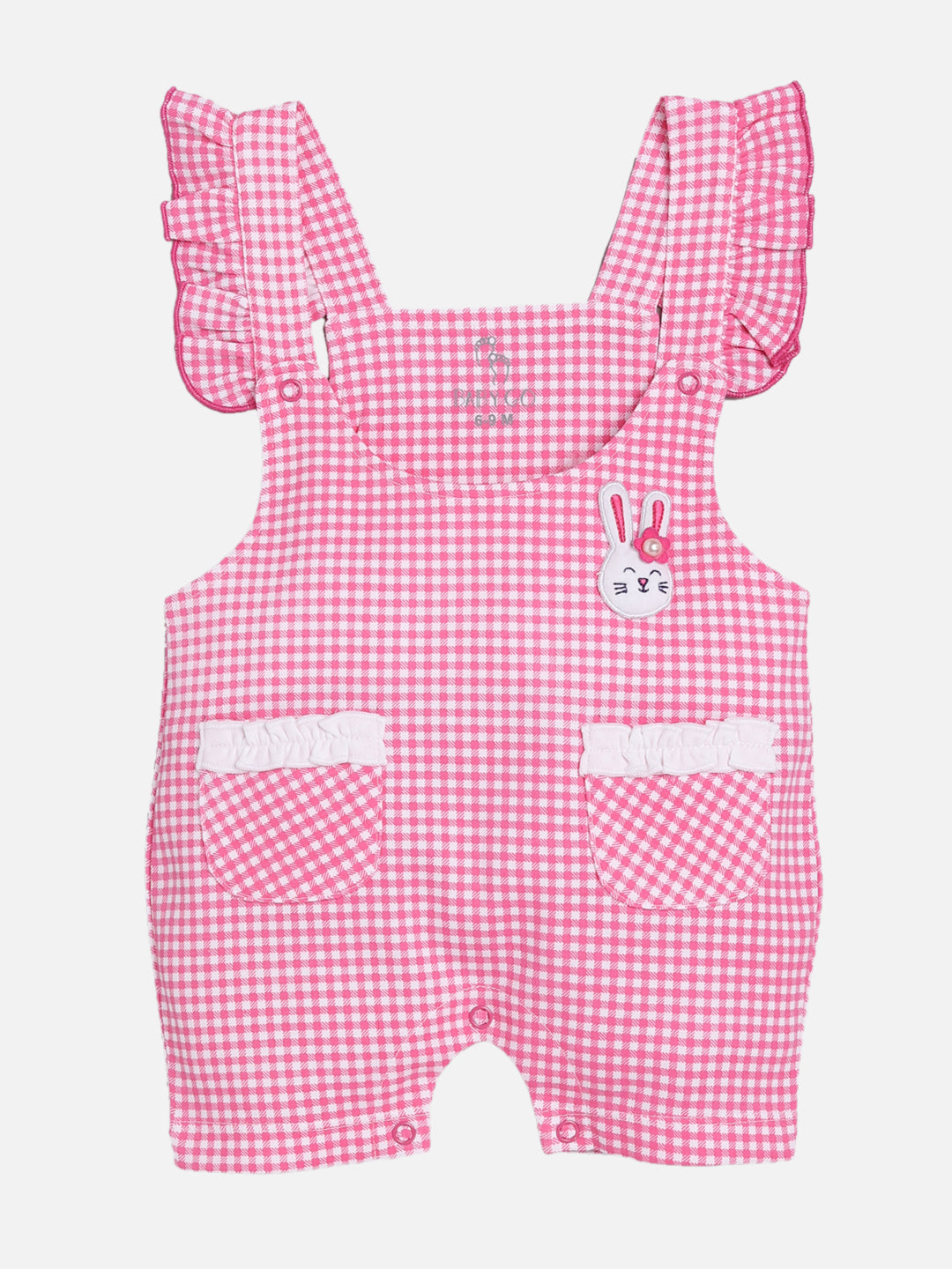 Dungarees for Baby Girls 100% pure cotton-FUSHIA