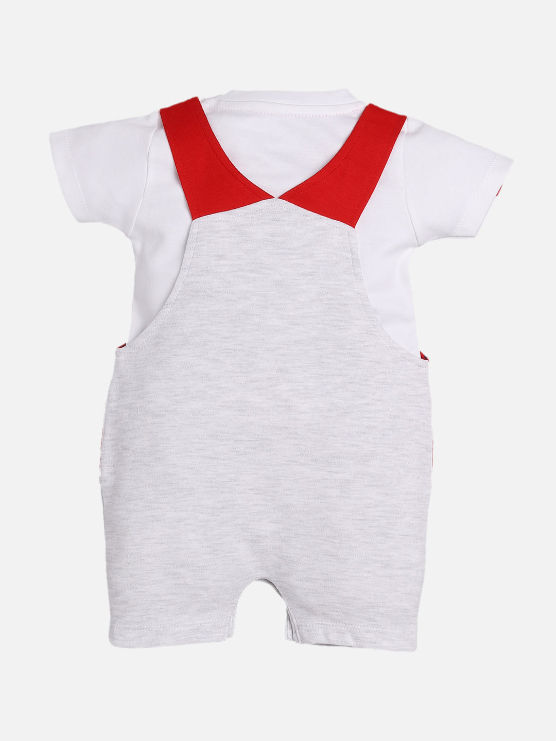 100% Pure Cotton Dungaree for Baby Boys-RED