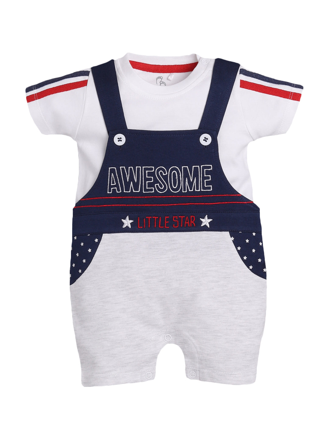 Half Sleeves Round neck Romper/Summer clothes/Creeper/new born/infent wear/ for Baby Boys 100% Pure Cotton-NAVY