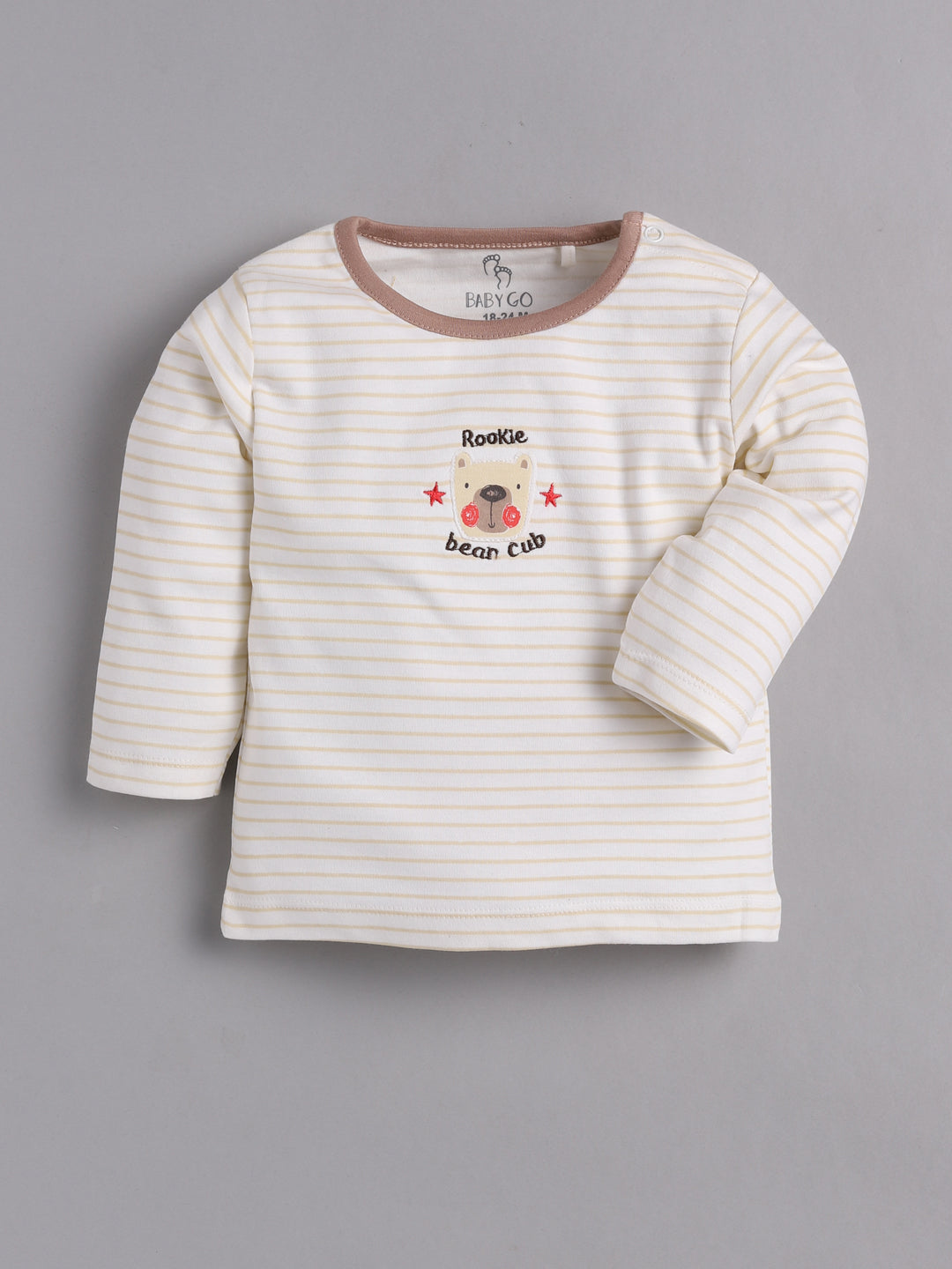Baby full sleeve Cotton Dress/T-shirts pant set clothes for baby Boy BEIGE