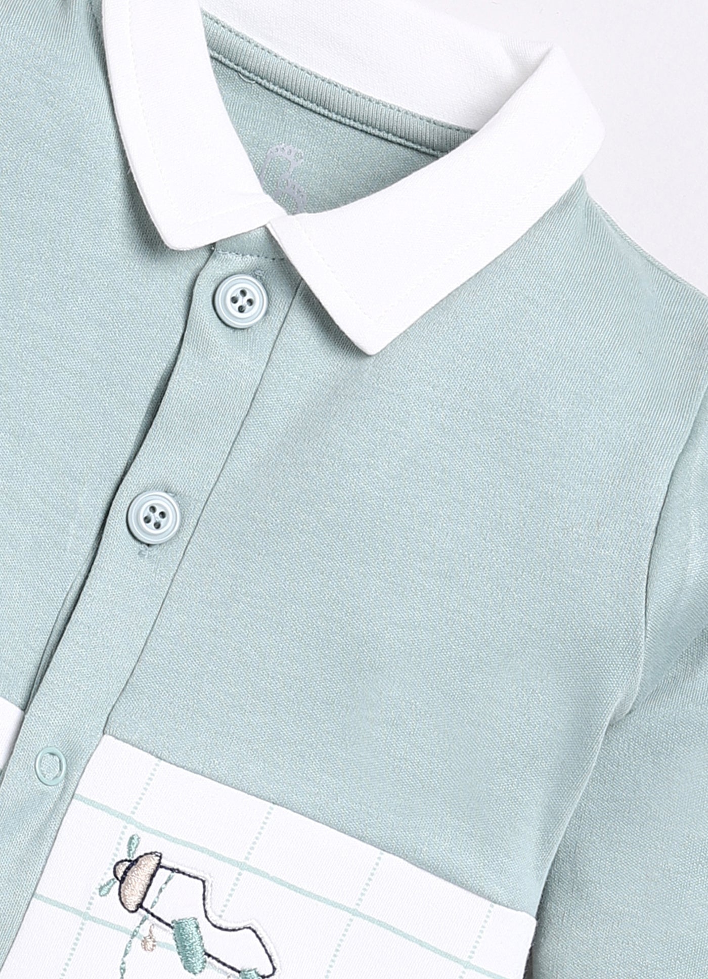 Baby Boy Dino Half T Shit & Shorts-Green