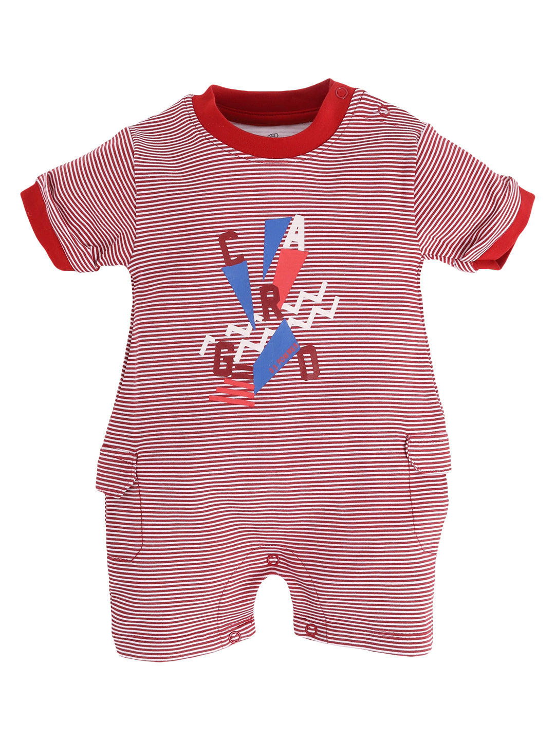 Half Sleeves Round neck Romper/Summer clothes/Creeper/new born/infent wear/ for Baby Boys 100% Pure Cotton-RED