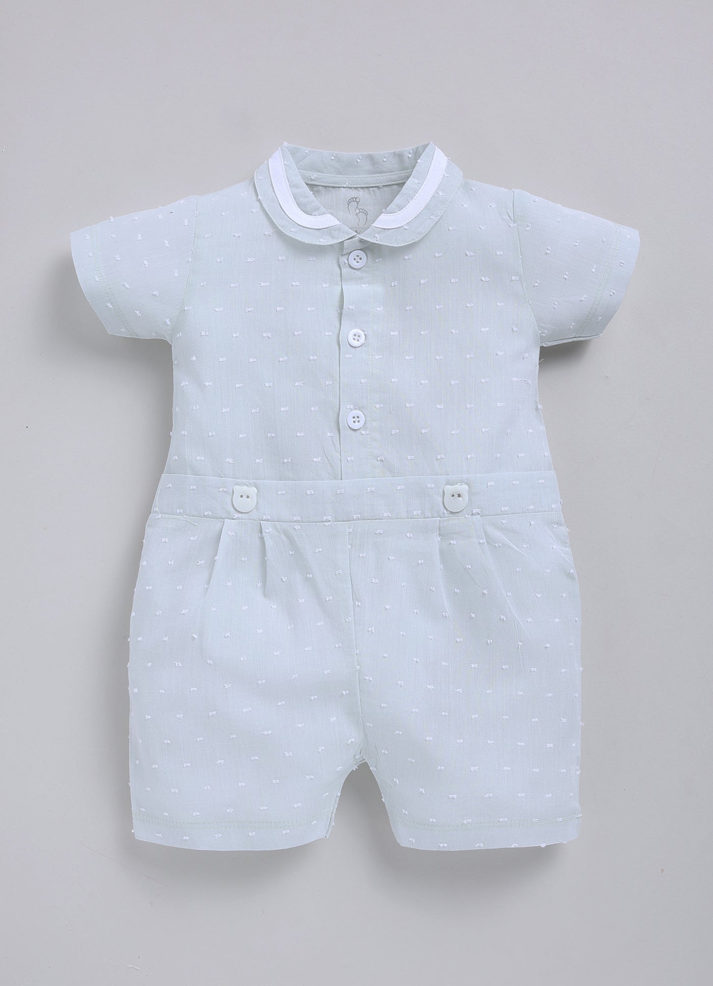 Baby Boy Summer Half Sleeves Romper-BLUE