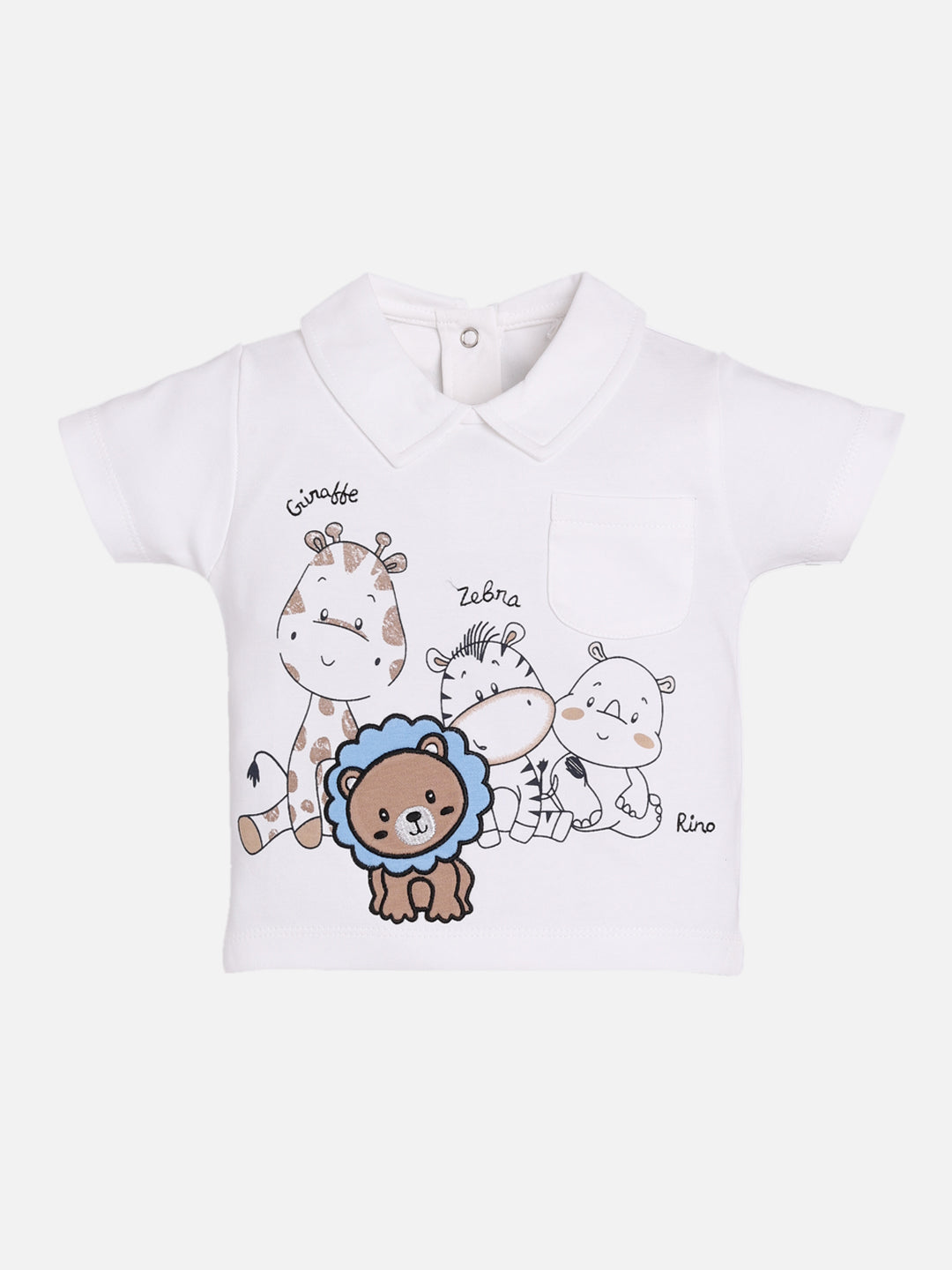 T-shirt and Shorts Set for Baby Boys 100% pure cotton-BEIGE