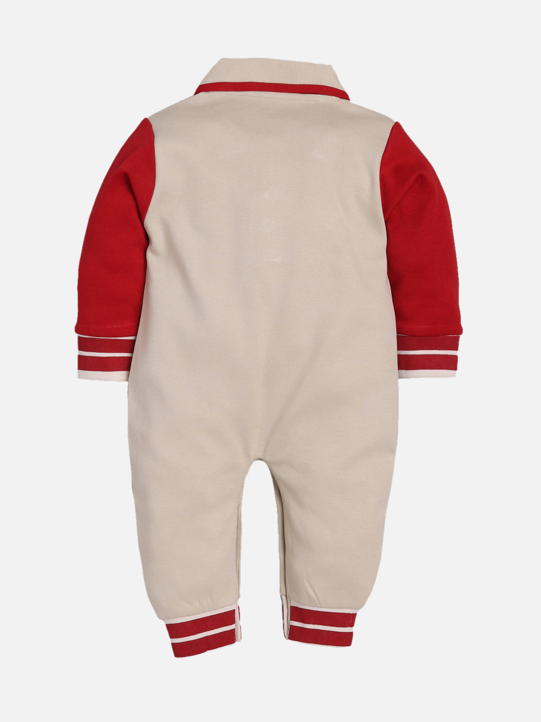 Full Sleeves Rompers/Bodysuit/Sleepsuit for Baby Boys - BEIGE