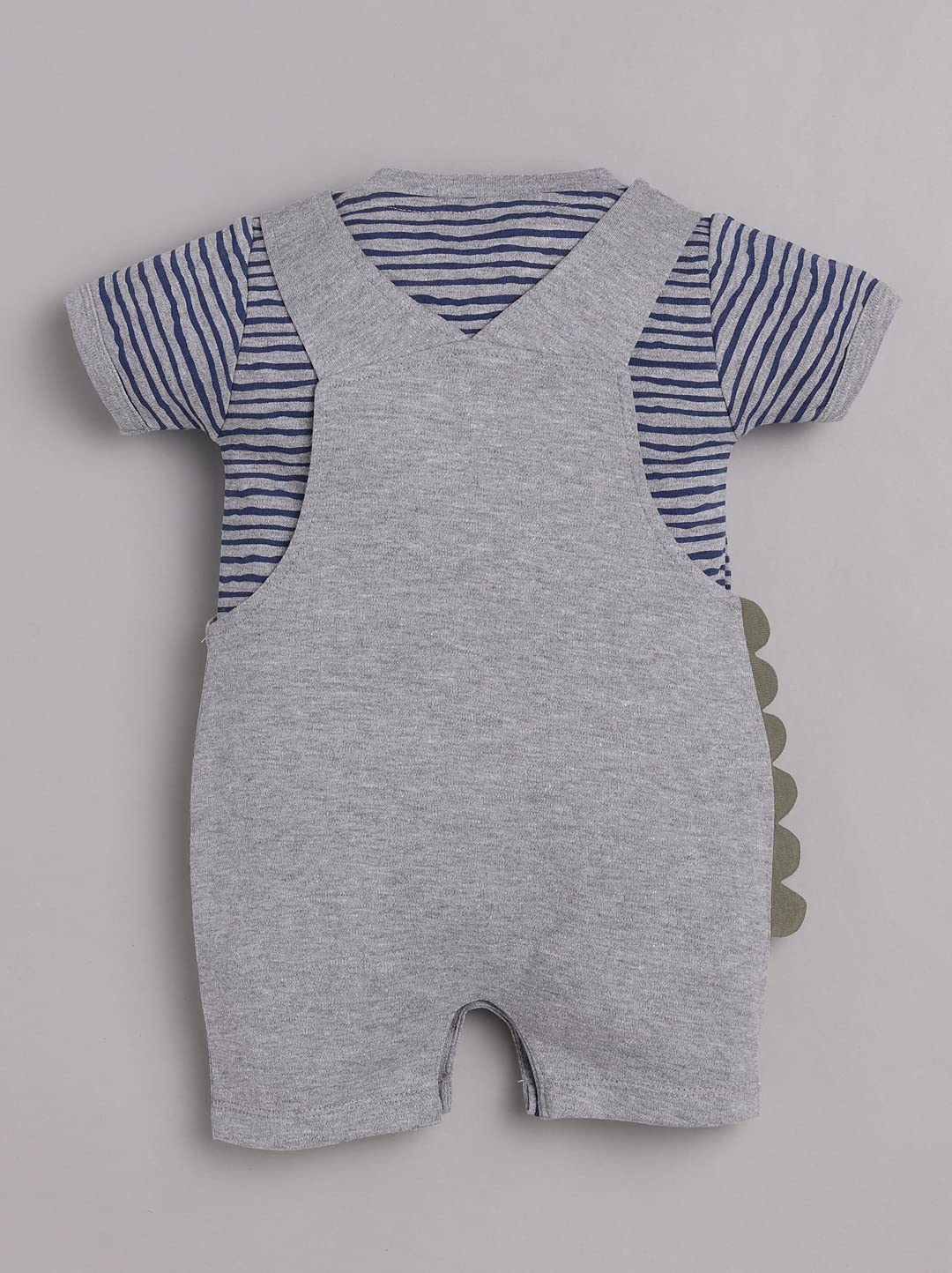 100% Pure Cotton Dungaree for Baby Boys-BEIGE