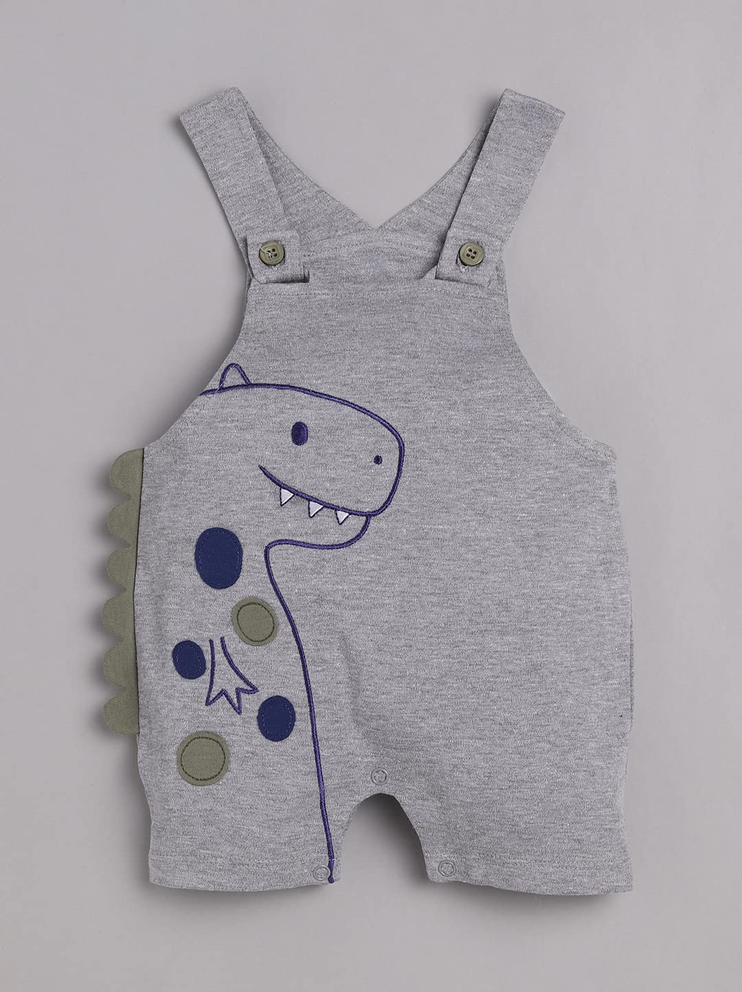 100% Pure Cotton Dungaree for Baby Boys-BEIGE