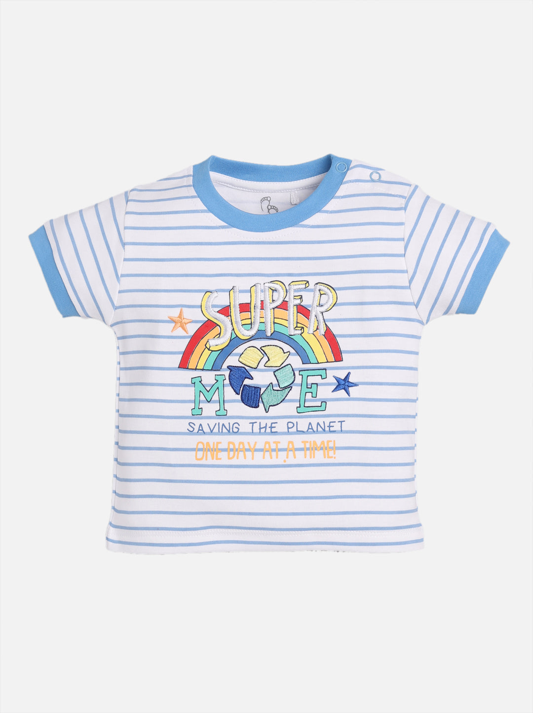 T-shirt and Shorts Set for Baby Boys 100% pure cotton-SKY
