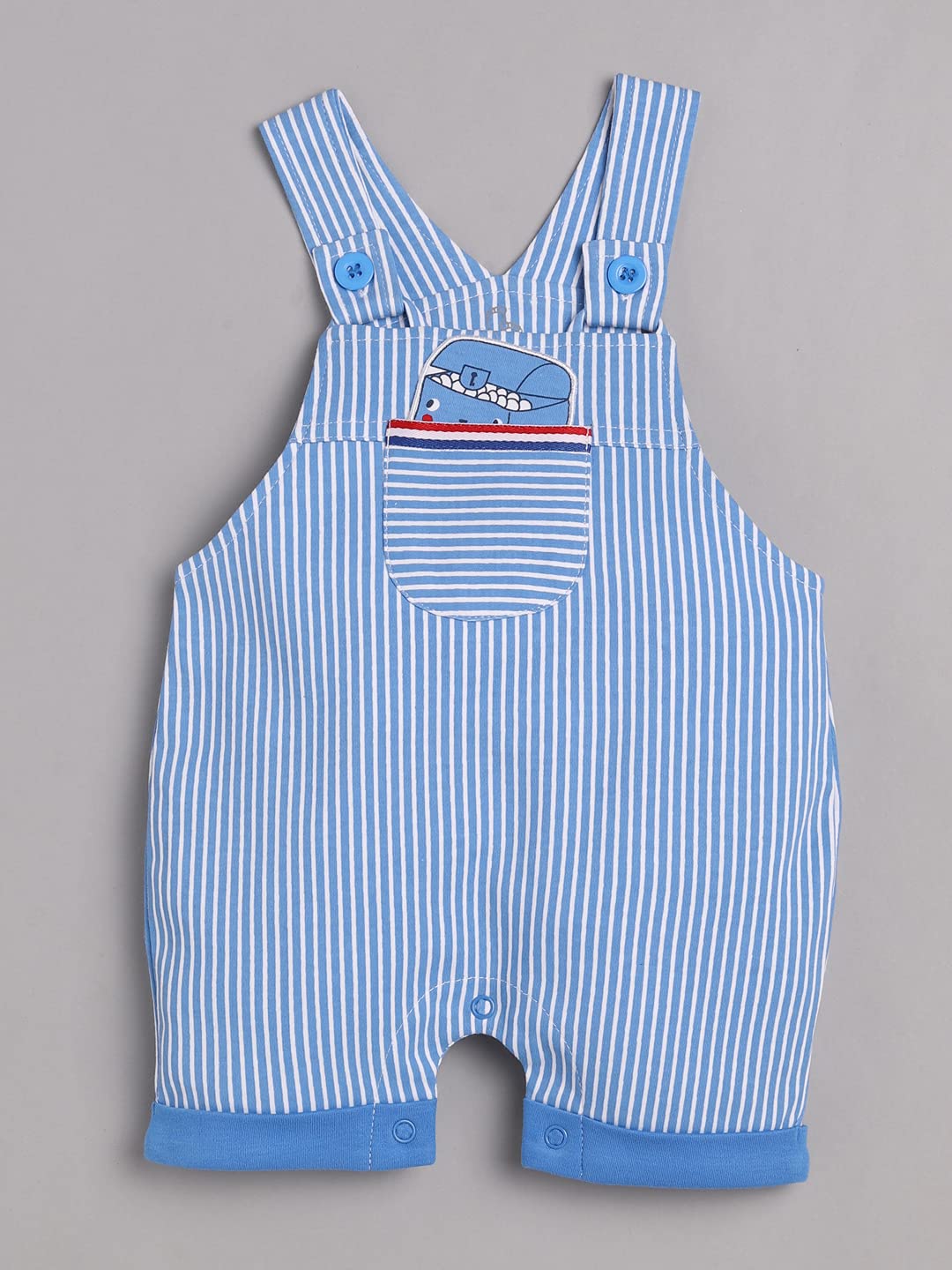 100% Pure Cotton Dungaree for Baby Boys-ROYAL