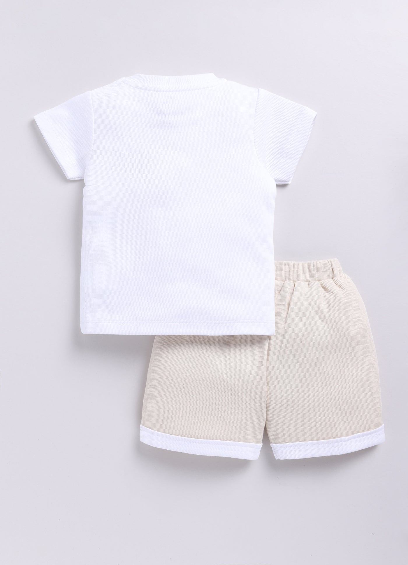 Baby Bear Cotton Baby Boy Half T Shirt & Short Set-SKY