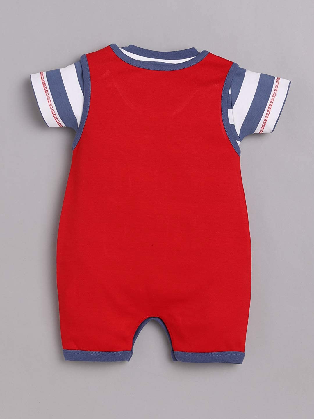 100% Pure Cotton Dungaree for Baby Boys-RED