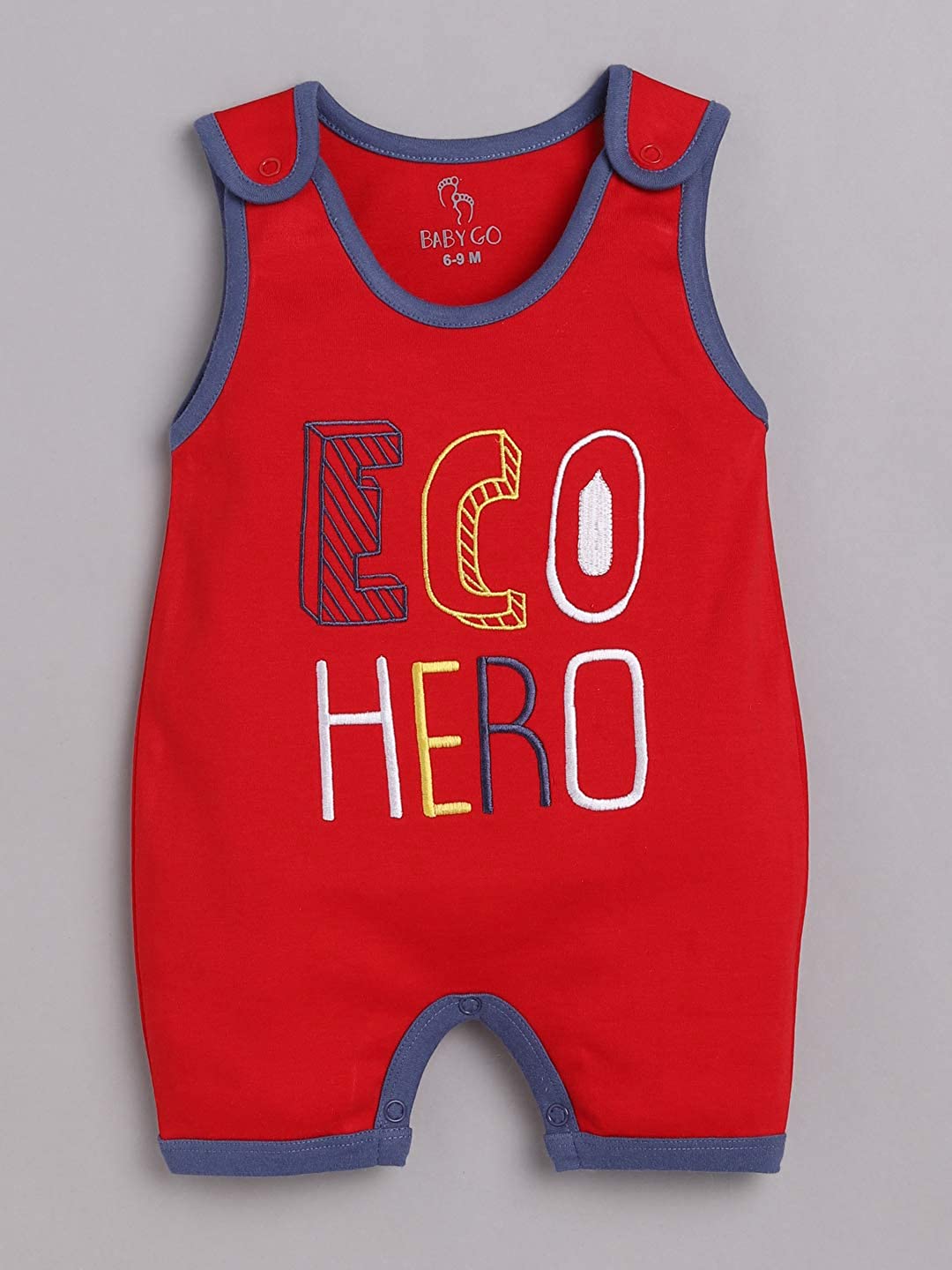 100% Pure Cotton Dungaree for Baby Boys-RED