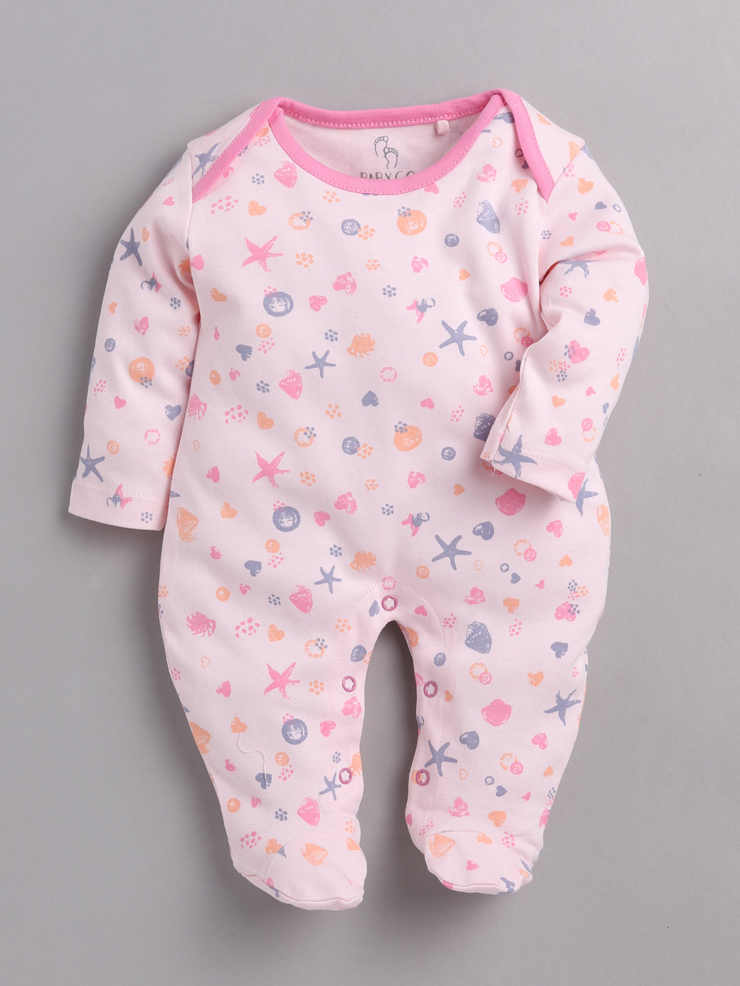 Comfortable Cotton Rompers/Sleepsuits for Baby Boys and Girls - Pack of 2 Combo PINK