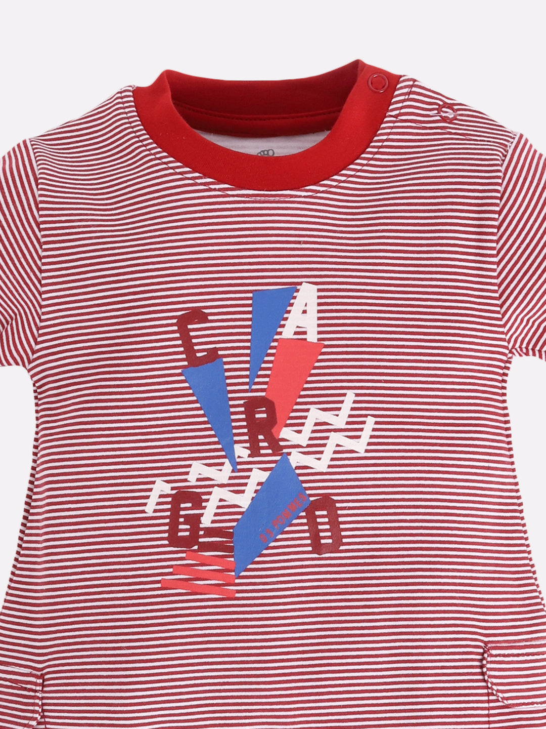 Half Sleeves Round neck Romper/Summer clothes/Creeper/new born/infent wear/ for Baby Boys 100% Pure Cotton-RED