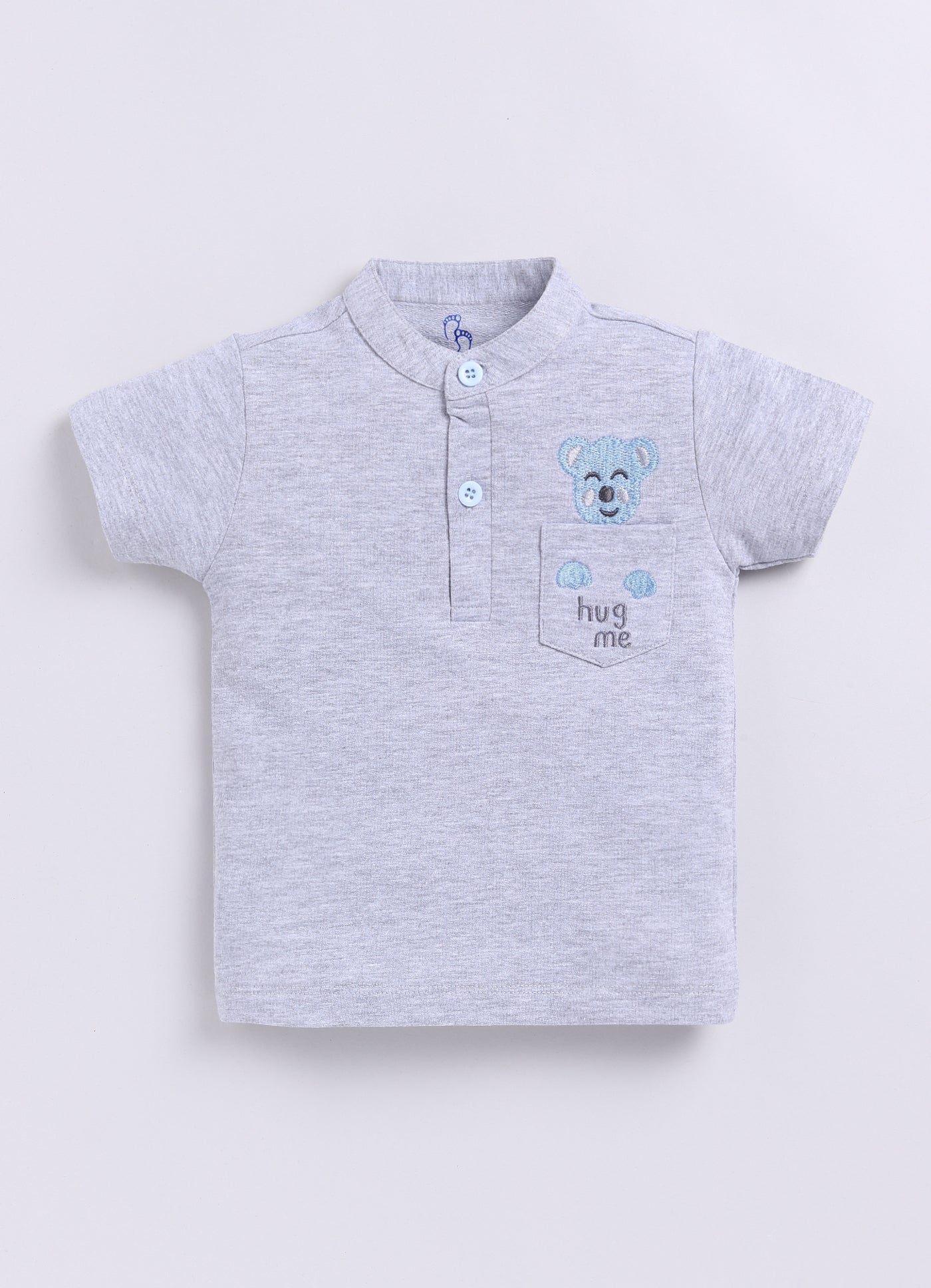Cute Hug Me Baby Boy T Shirt & Short-GREY