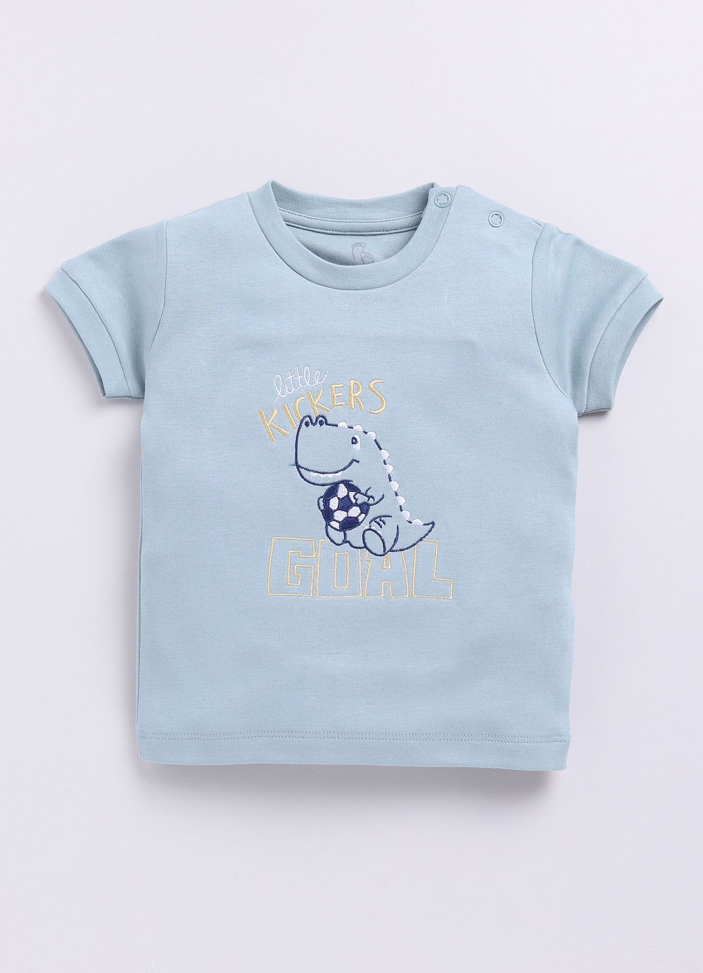 Baby Boy Dinosaur Printed Half T shirt & Short Set-Pista