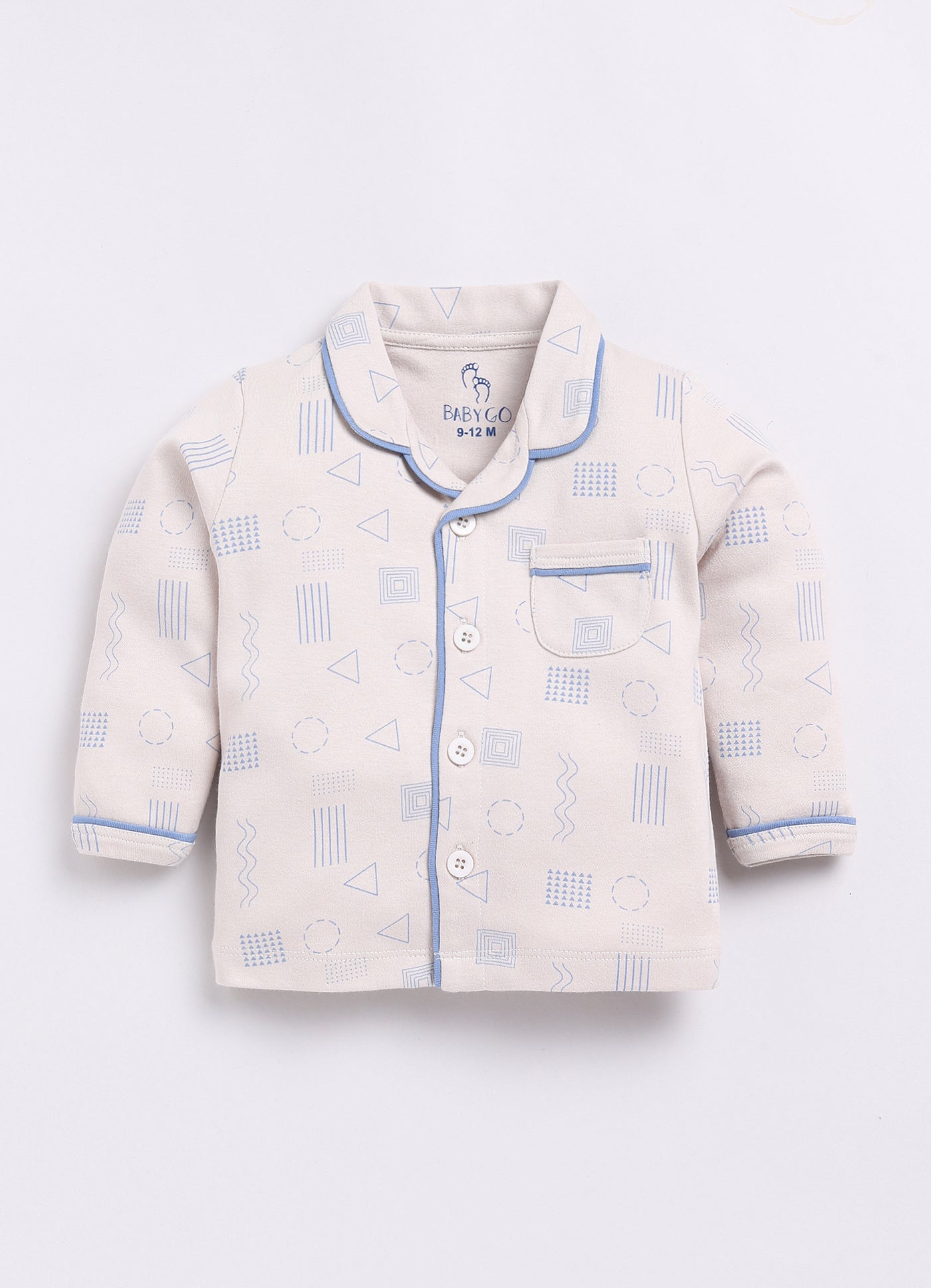 Baby Boy Comfy Full Sleeve Night Suit-BEIGE