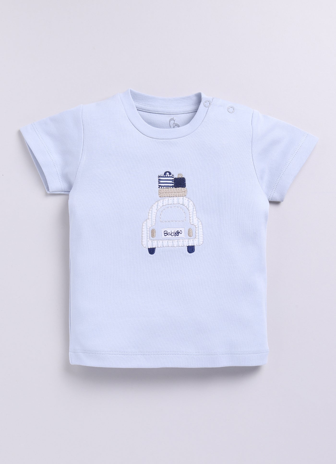 Baby Boy Summer Adventure Half T Shirt & Short Set-Gray
