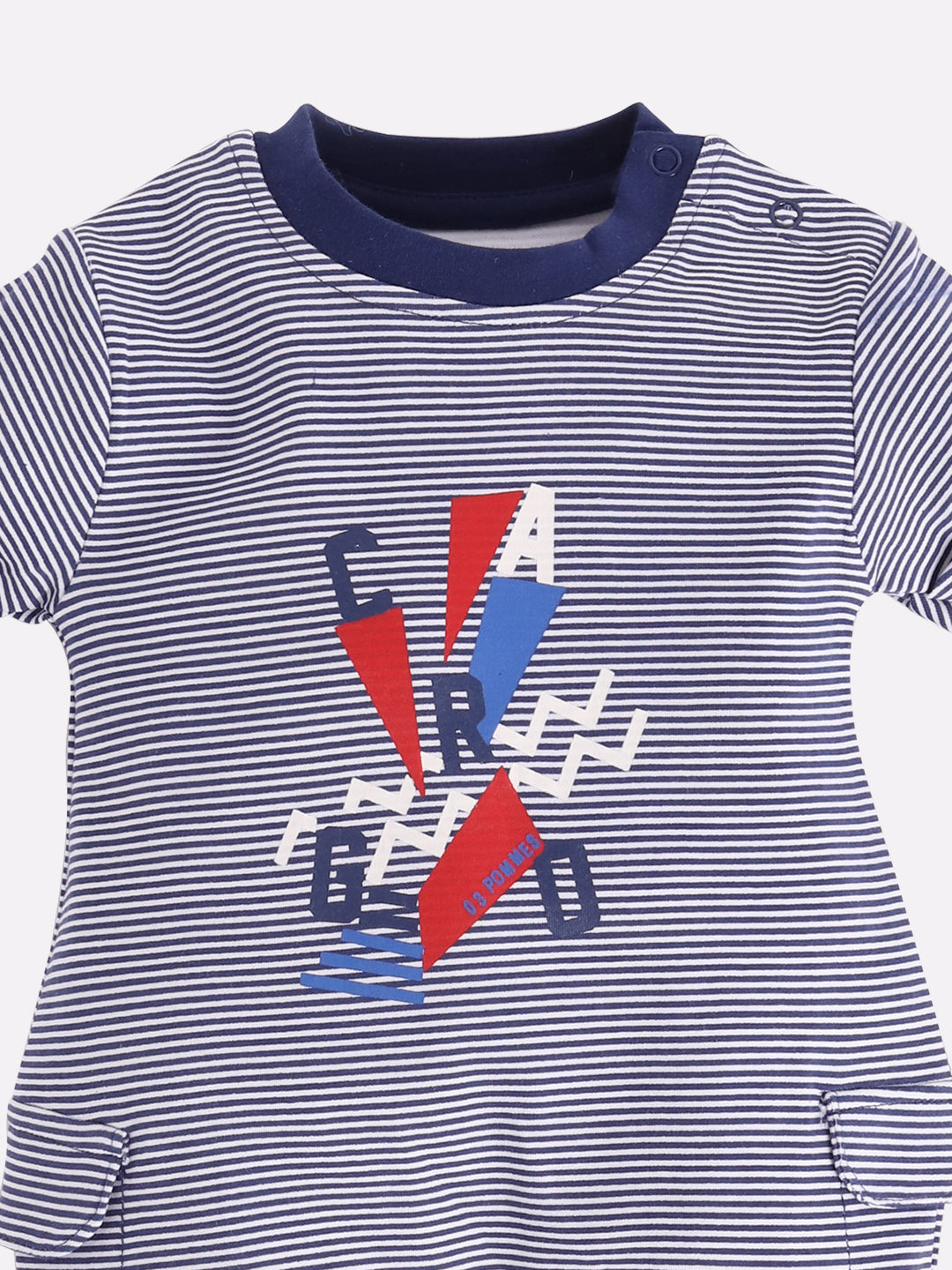 Half Sleeves Round neck Romper/Summer clothes/Creeper/new born/infent wear/ for Baby Boys 100% Pure Cotton-NAVY