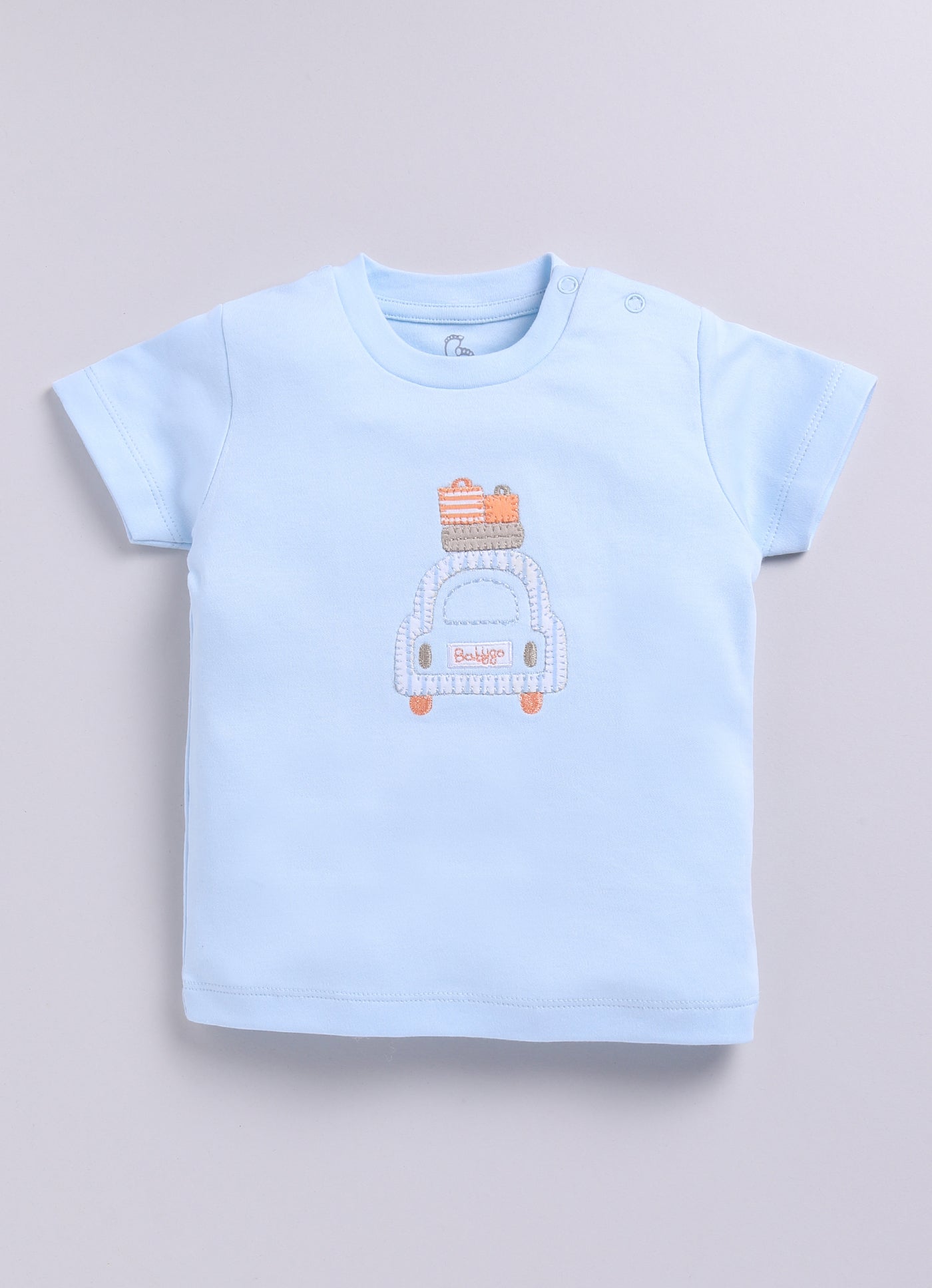 Baby Boy Summer Adventure Half T Shirt & Short Set-Sky