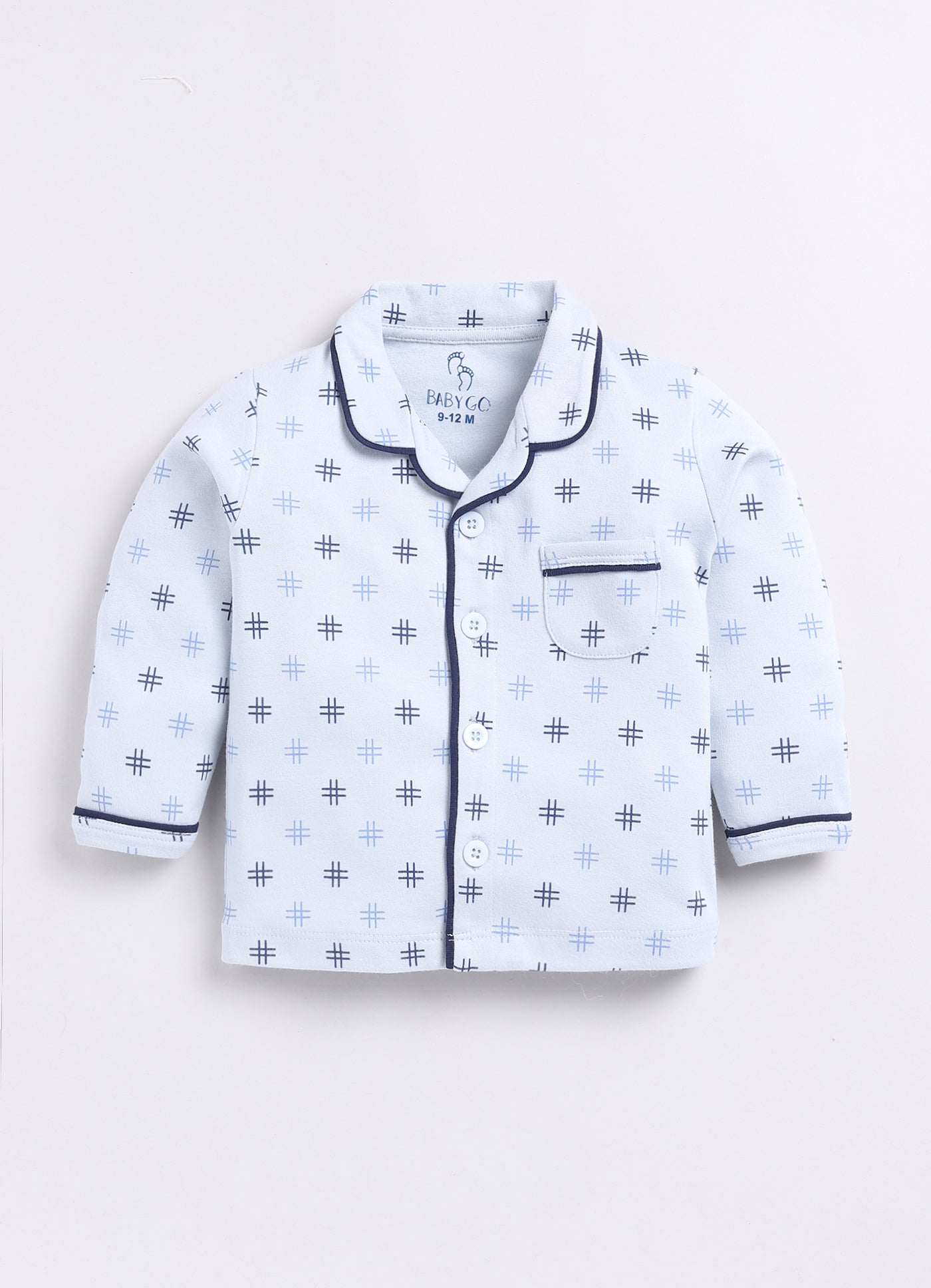 Baby Boy Comfy Printed Night Suit-BLUE