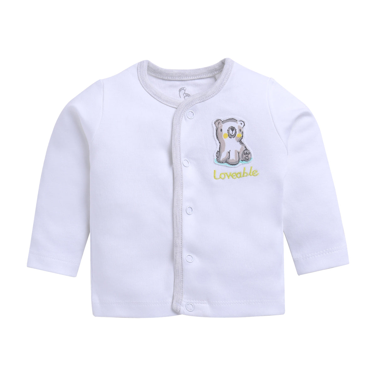 Baby Boys & Baby Girls Printed Pure Cotton T Shirt (White, Pack of 3)