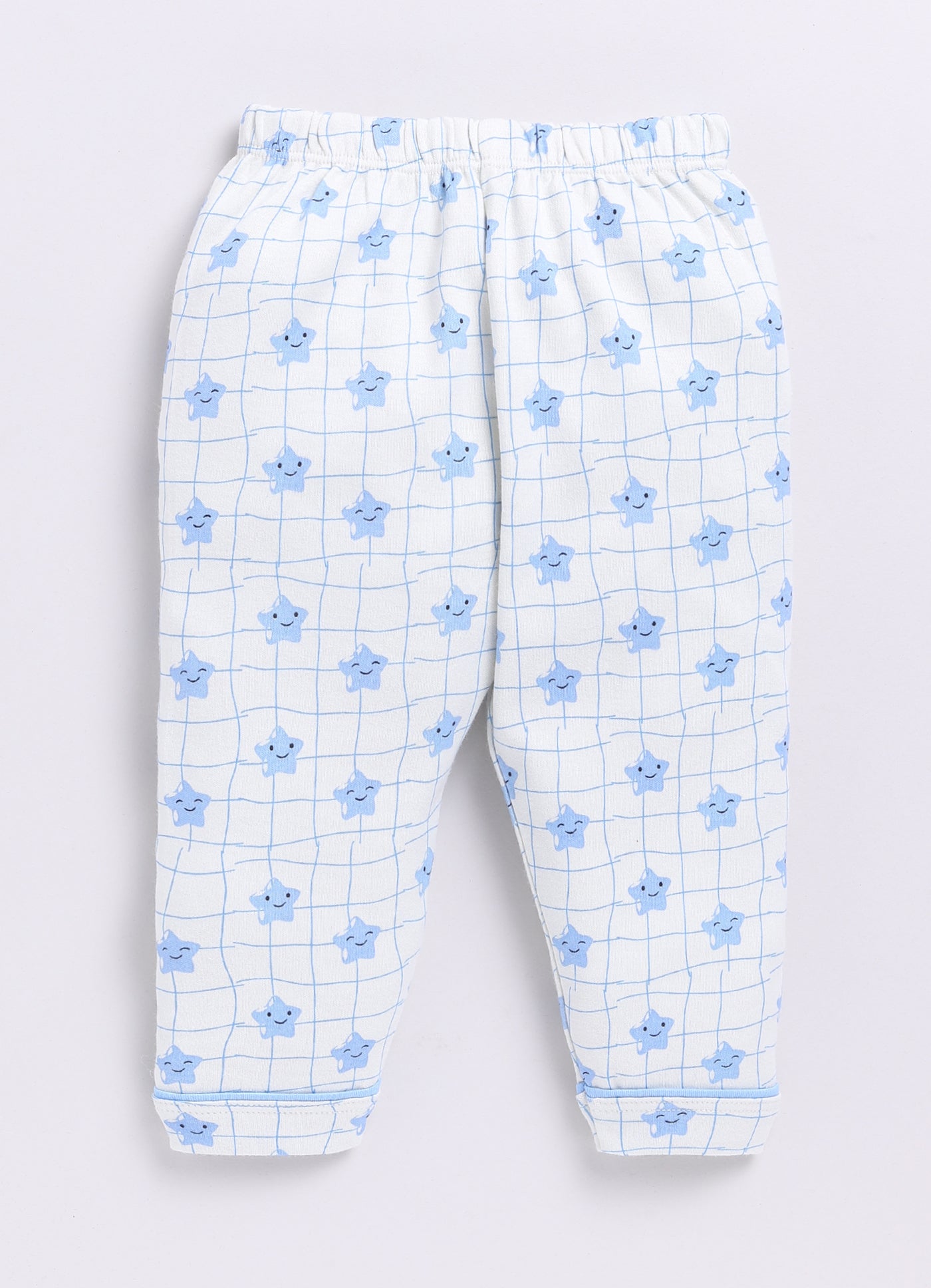 Cute Star Fish Printed Baby Boy Full Sleeve Night Suit-BLUE