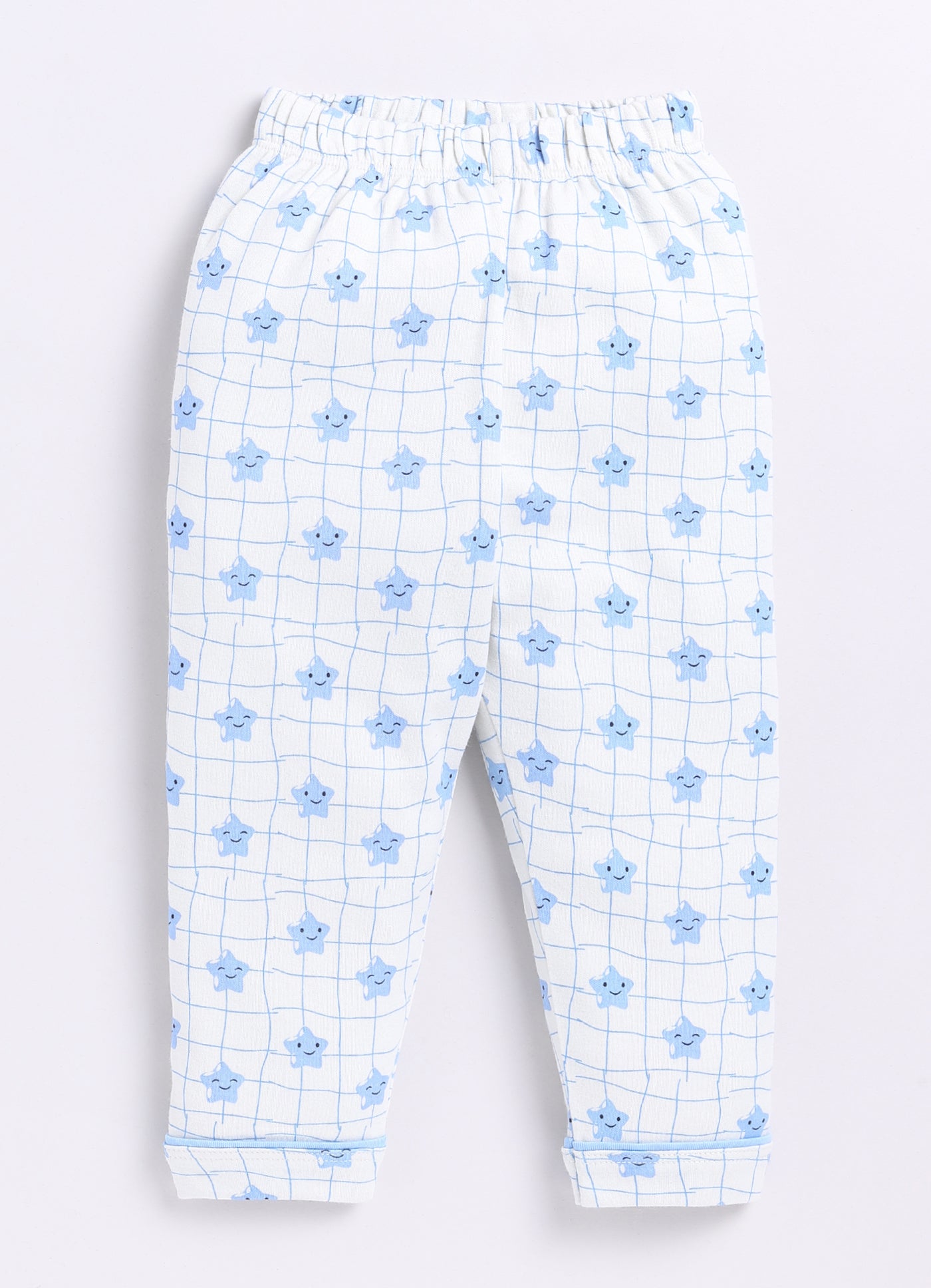 Baby Star Printed Half Sleeves Boy Night Suit-OLIVE
