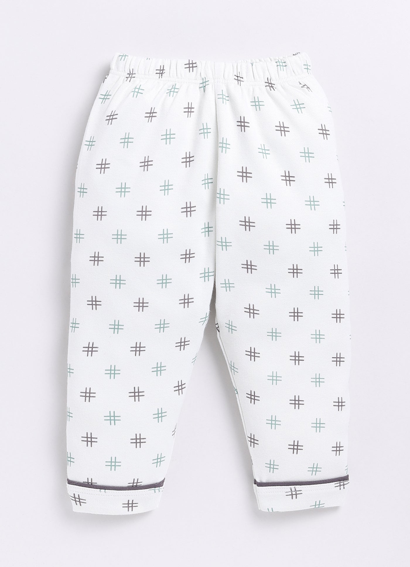 Baby Boy Comfy Printed Night Suit-WHITE