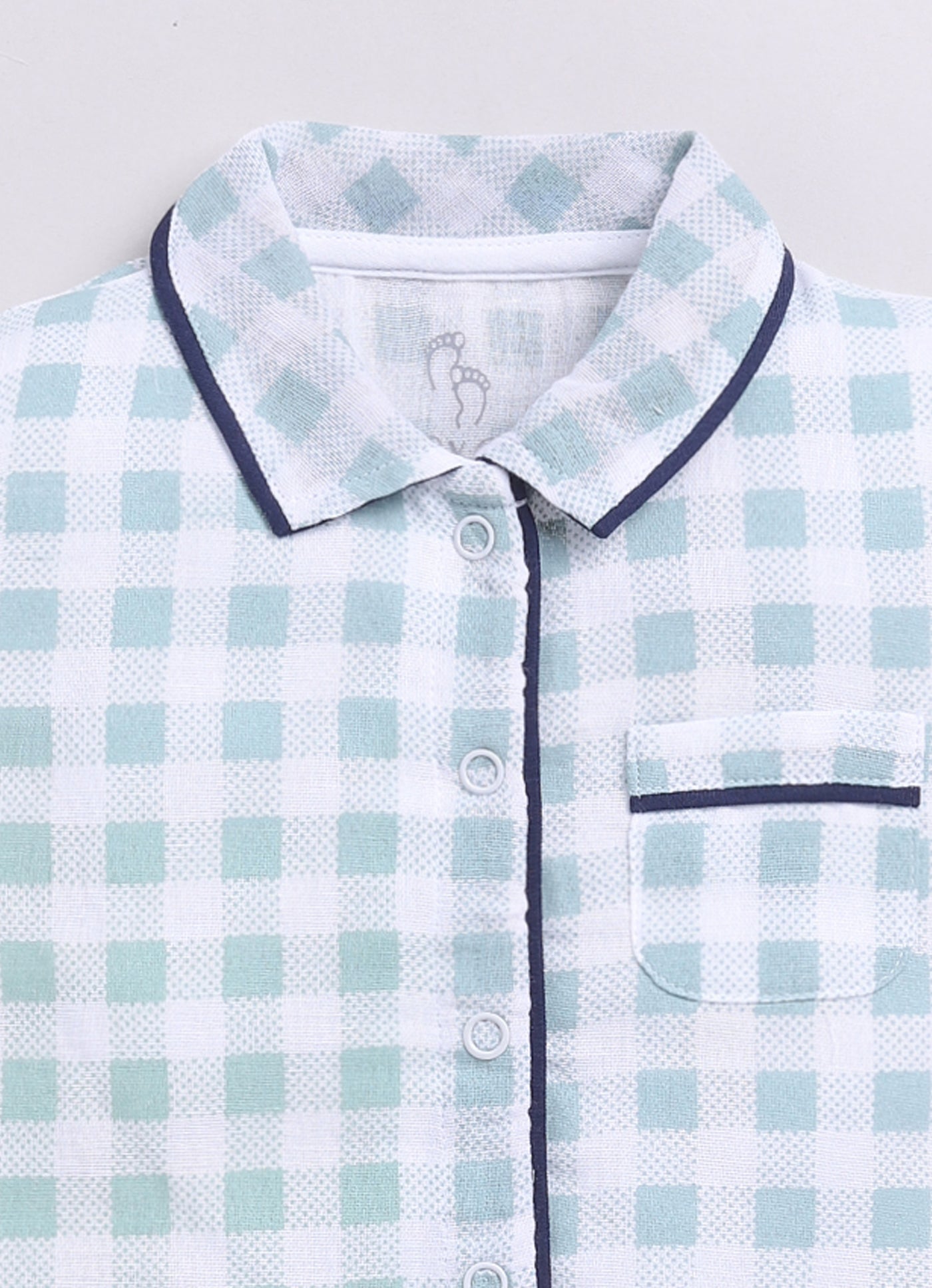 Baby Boy Checked Half Sleeves Romper-PISTA