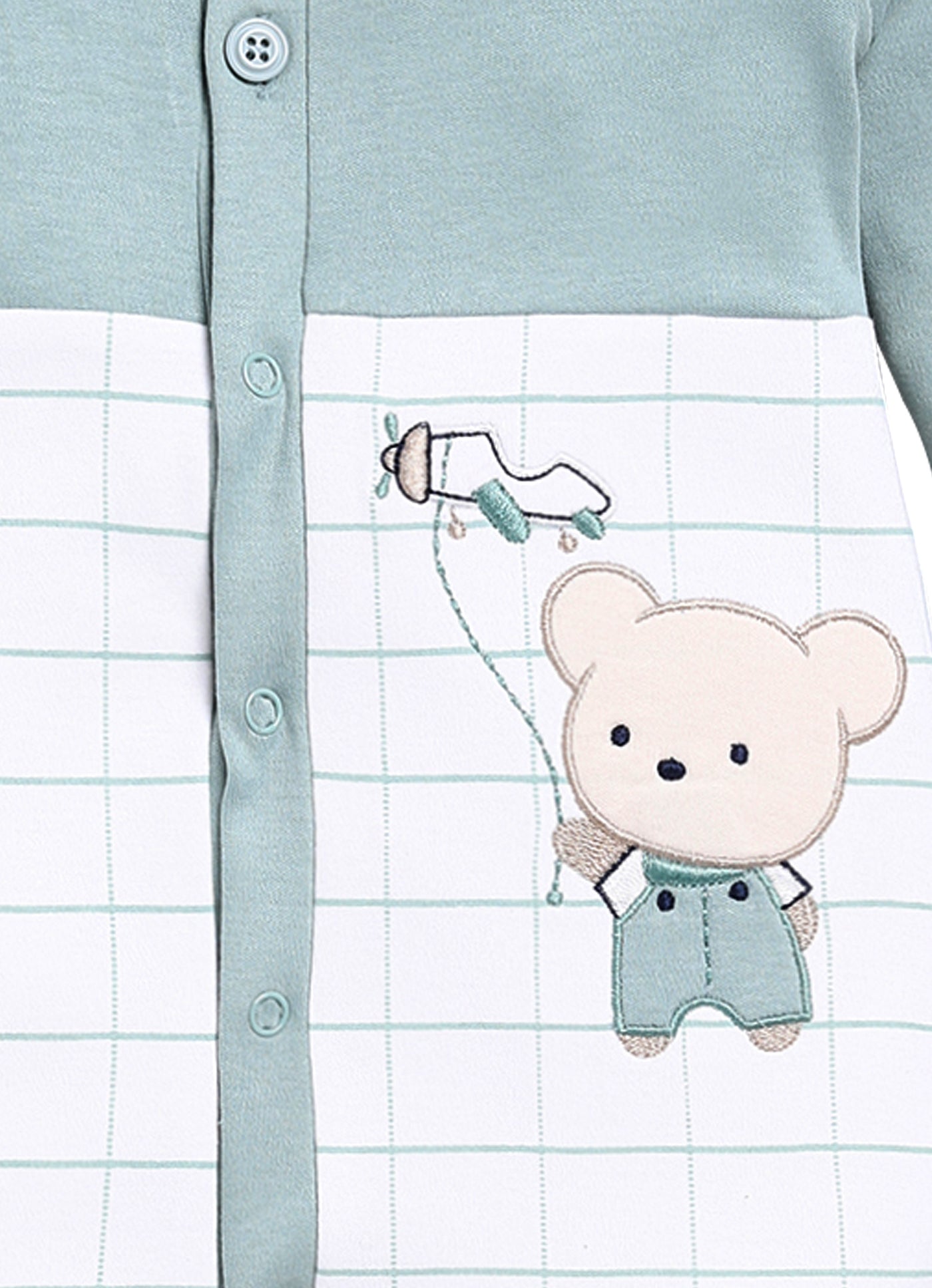 Baby Boy Dino Half T Shit & Shorts-Green