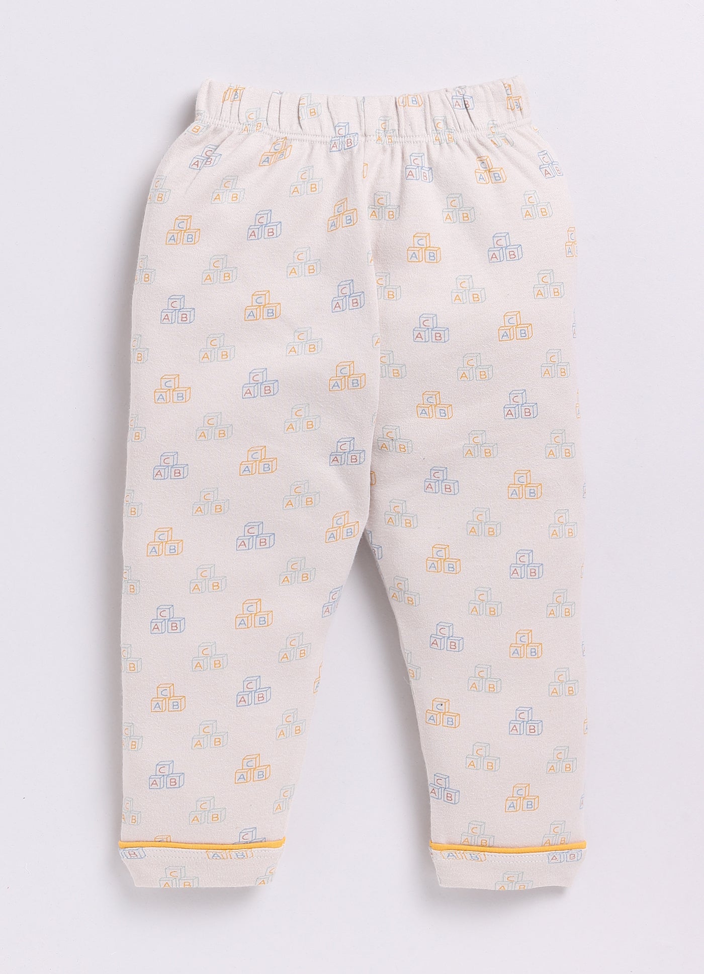 Playful Printed Baby Boy Night Suit-BEIGE