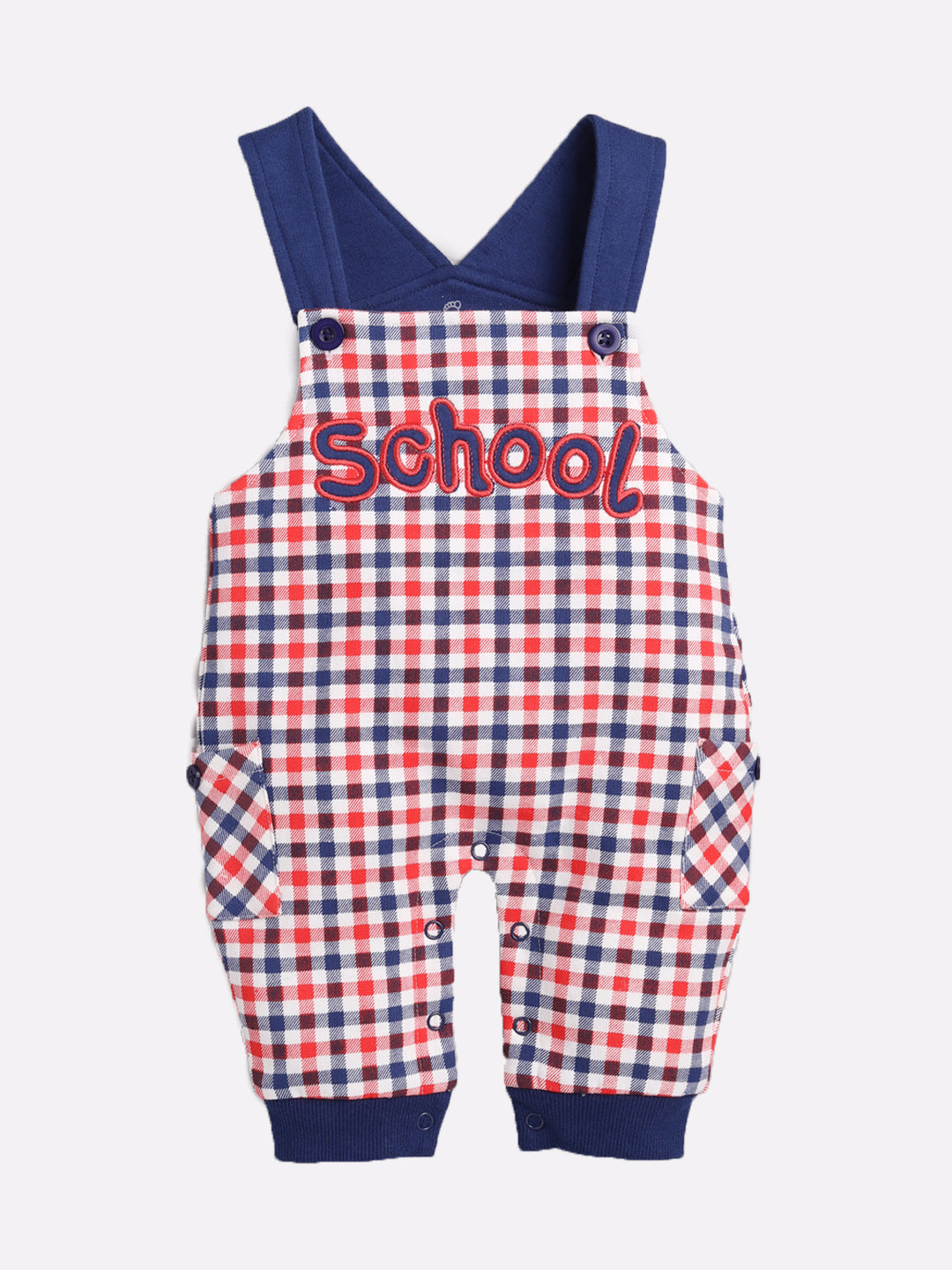 Full Sleeve Casual Cotton Dungaree Dress for Baby Boys NAVY