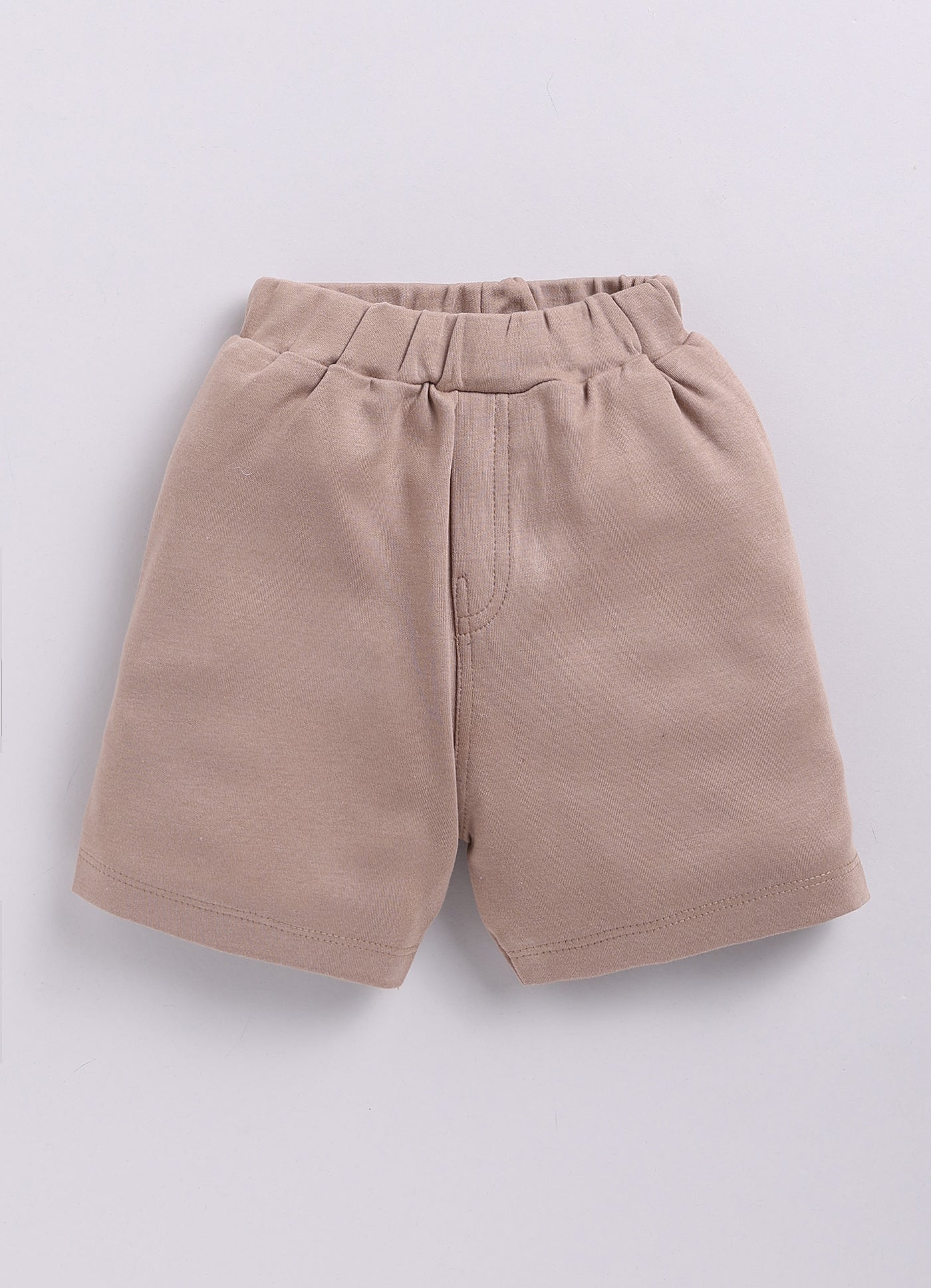 Baby Boy Collar Half T Shirt & Shorts Set-Beige
