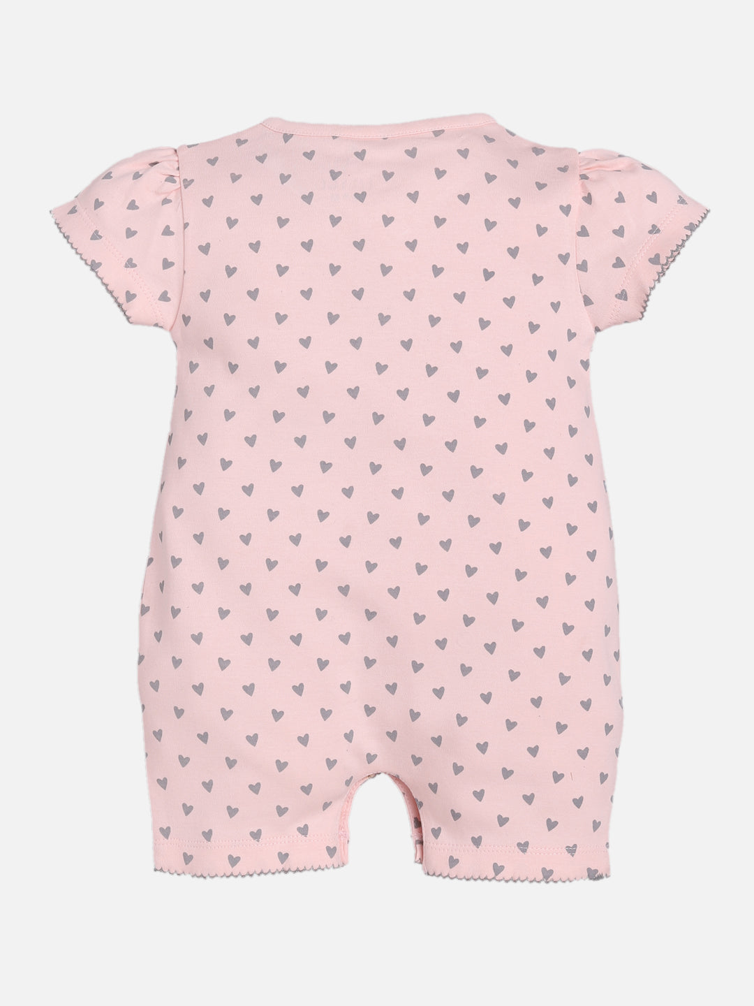 Half Sleeves Romper/Sleepsuit for Baby Girls 100% Pure Cotton-PEACH