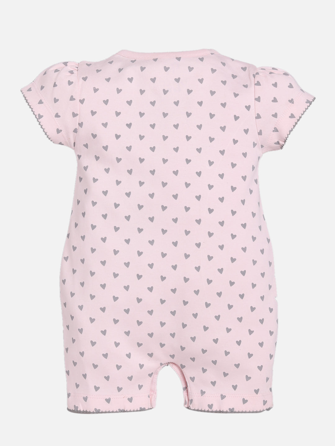 Half Sleeves Romper/Sleepsuit for Baby Girls 100% Pure Cotton-PINK