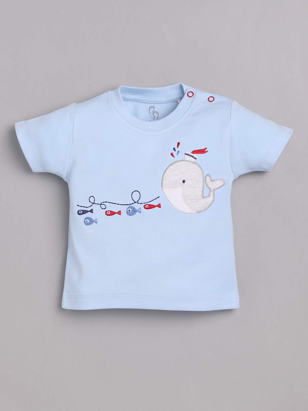 T-shirt and Shorts Set for Baby Boys 100% pure cotton-SKY