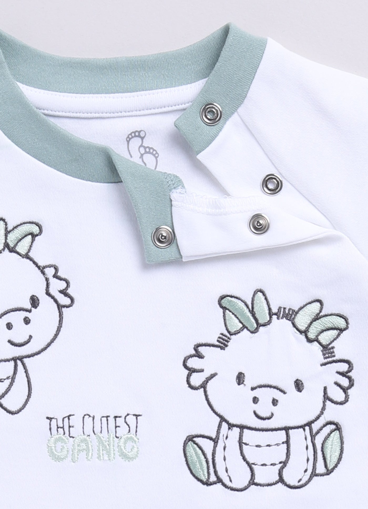 Little Dragon Baby Boy Half T Shirt & Short Set-Green