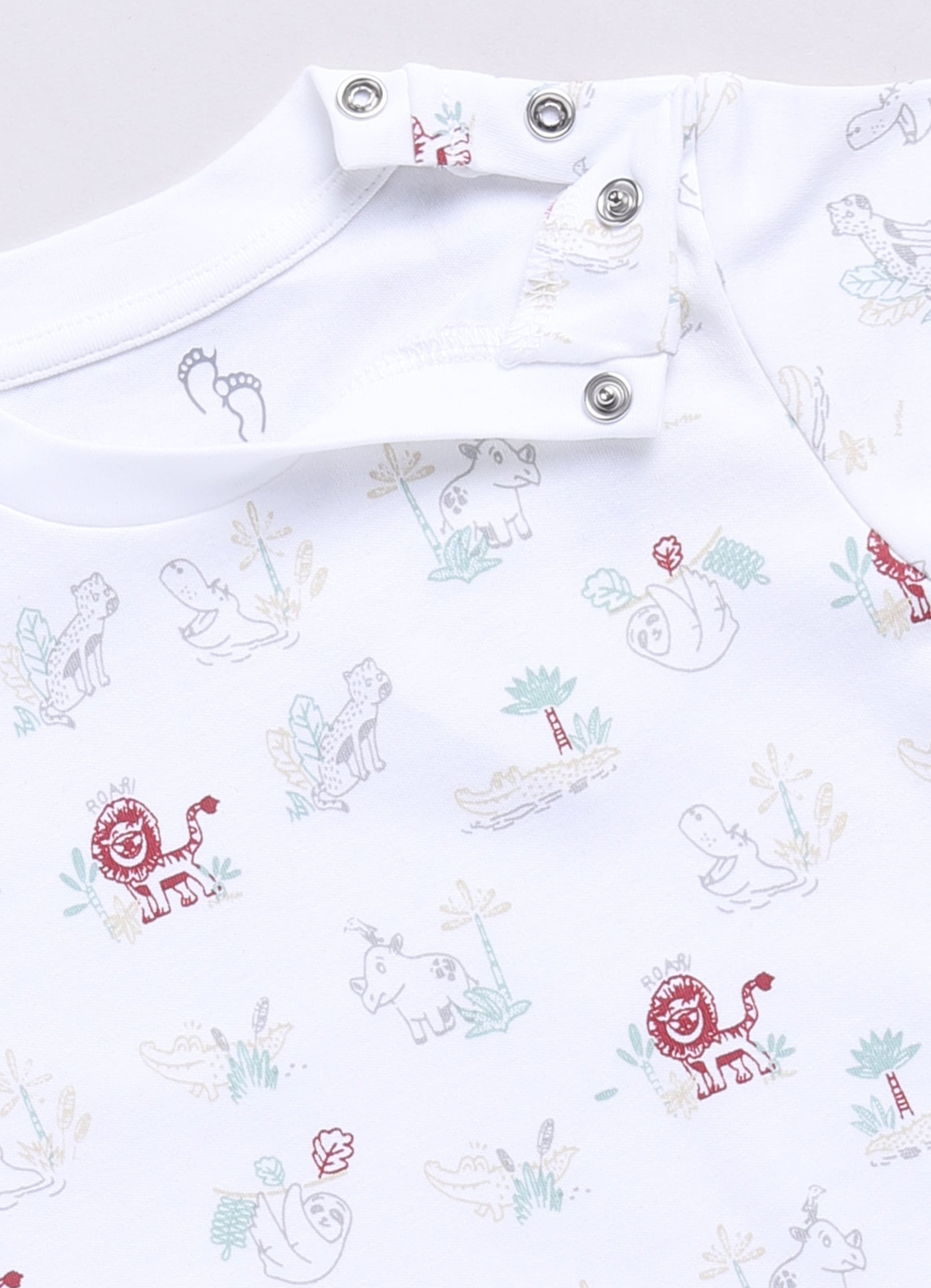 Playful Animal Printed Half T Shirt & Short set for Baby Boy-Red