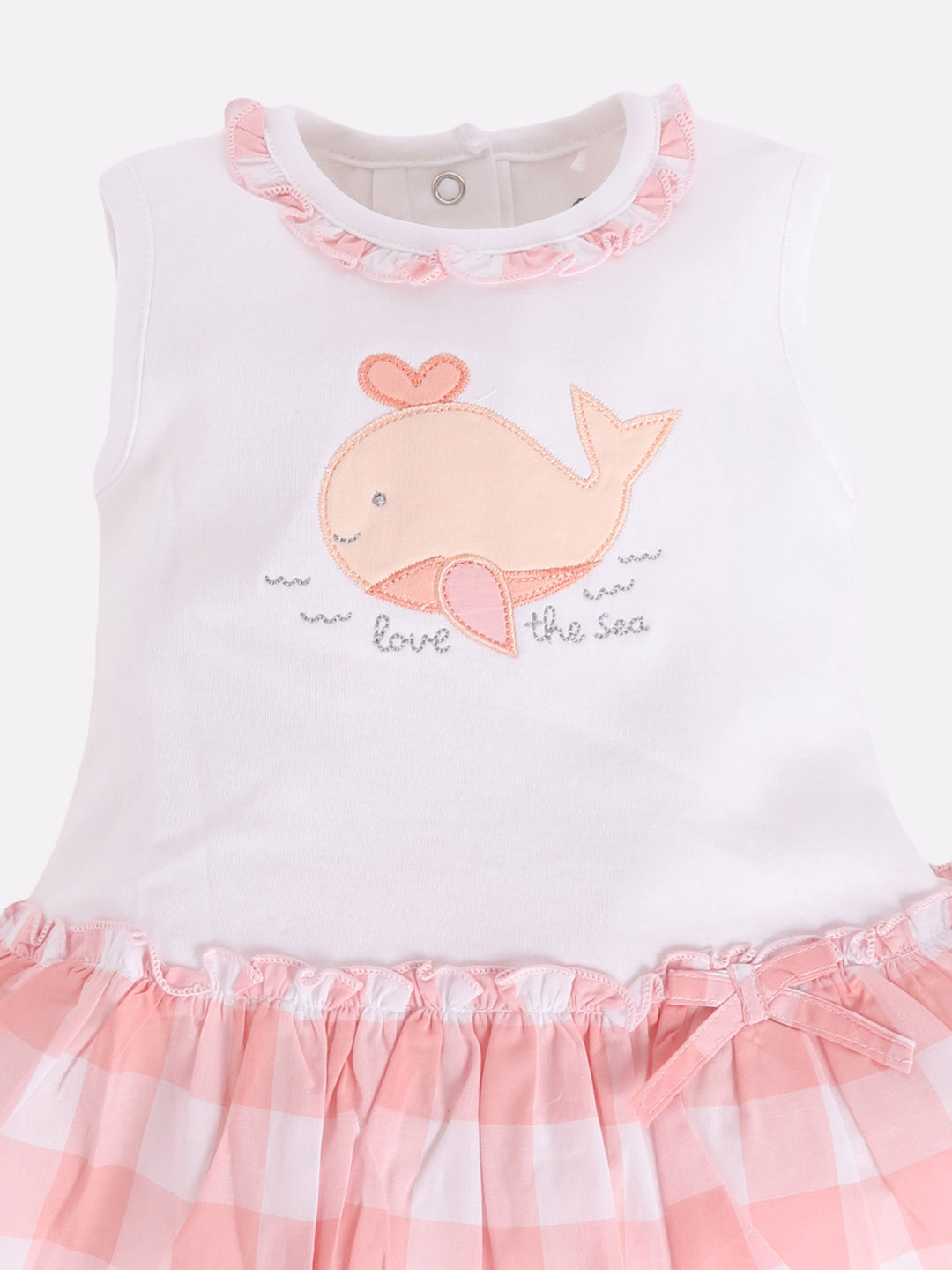 Baby girl Knee Length Dress-FUSHIA