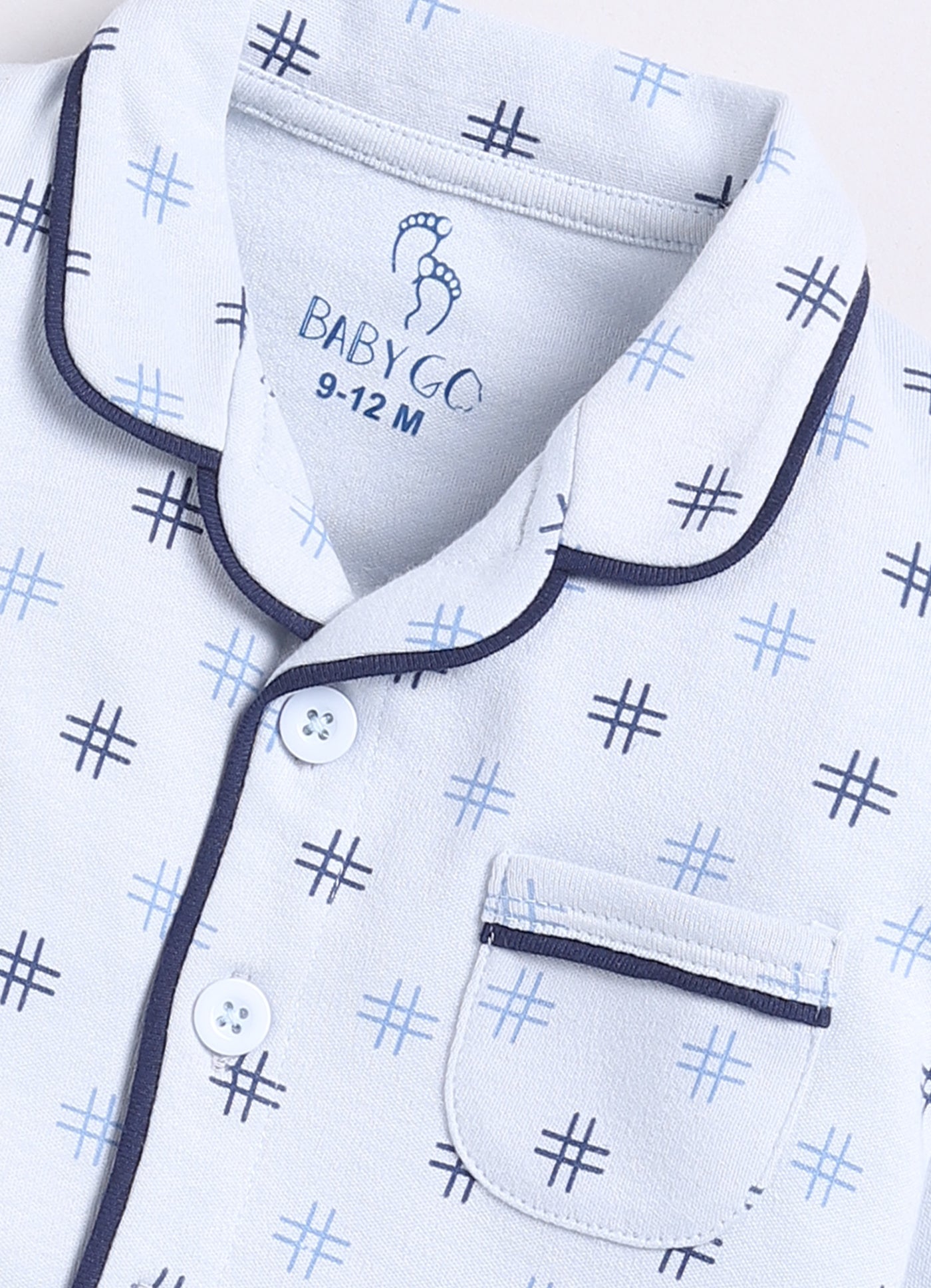Baby Boy Comfy Printed Night Suit-BLUE