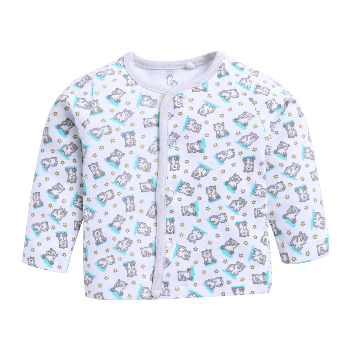 Baby Boys & Baby Girls Printed Pure Cotton T Shirt (White, Pack of 3)