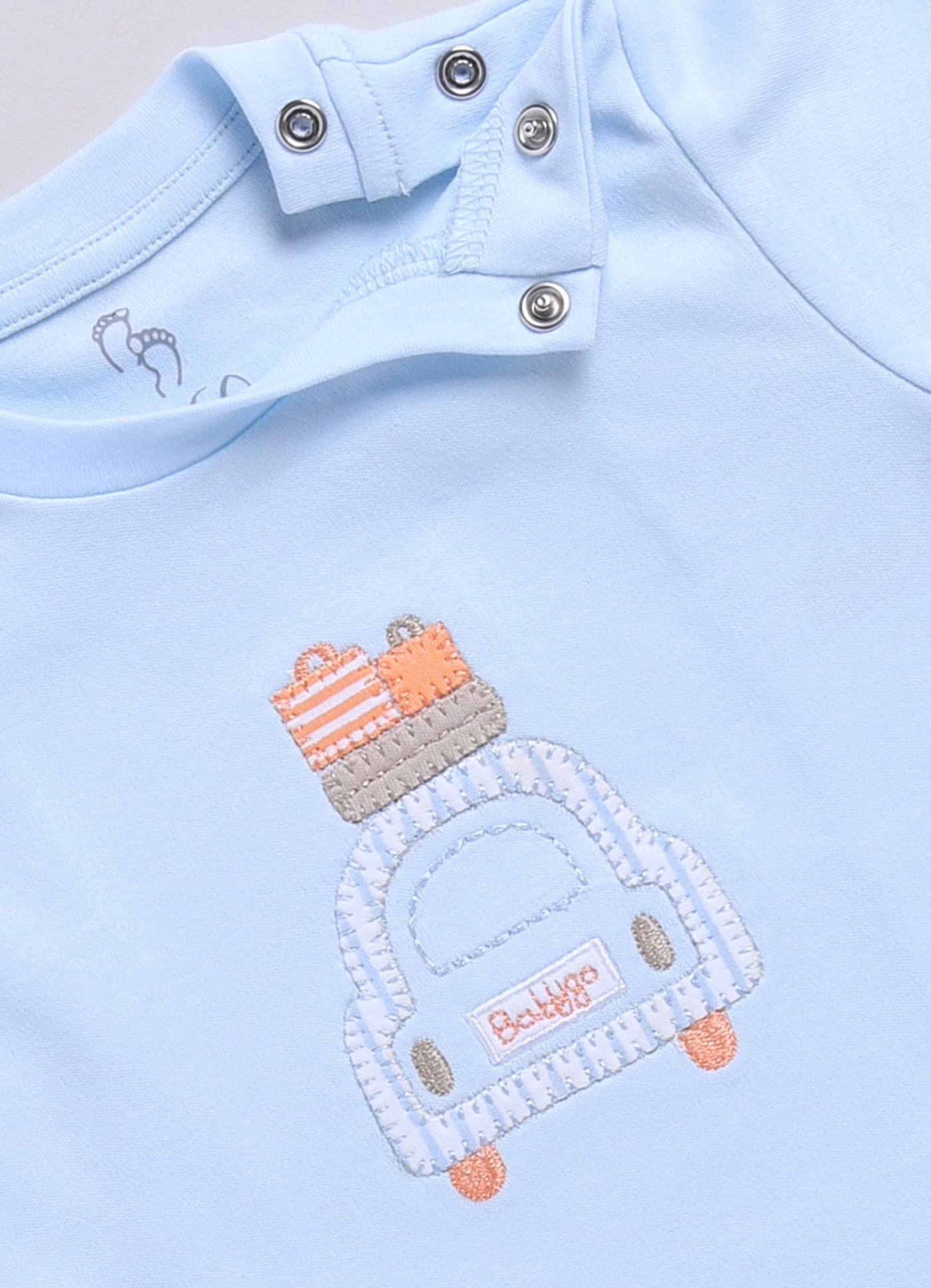 Baby Boy Summer Adventure Half T Shirt & Short Set-Sky
