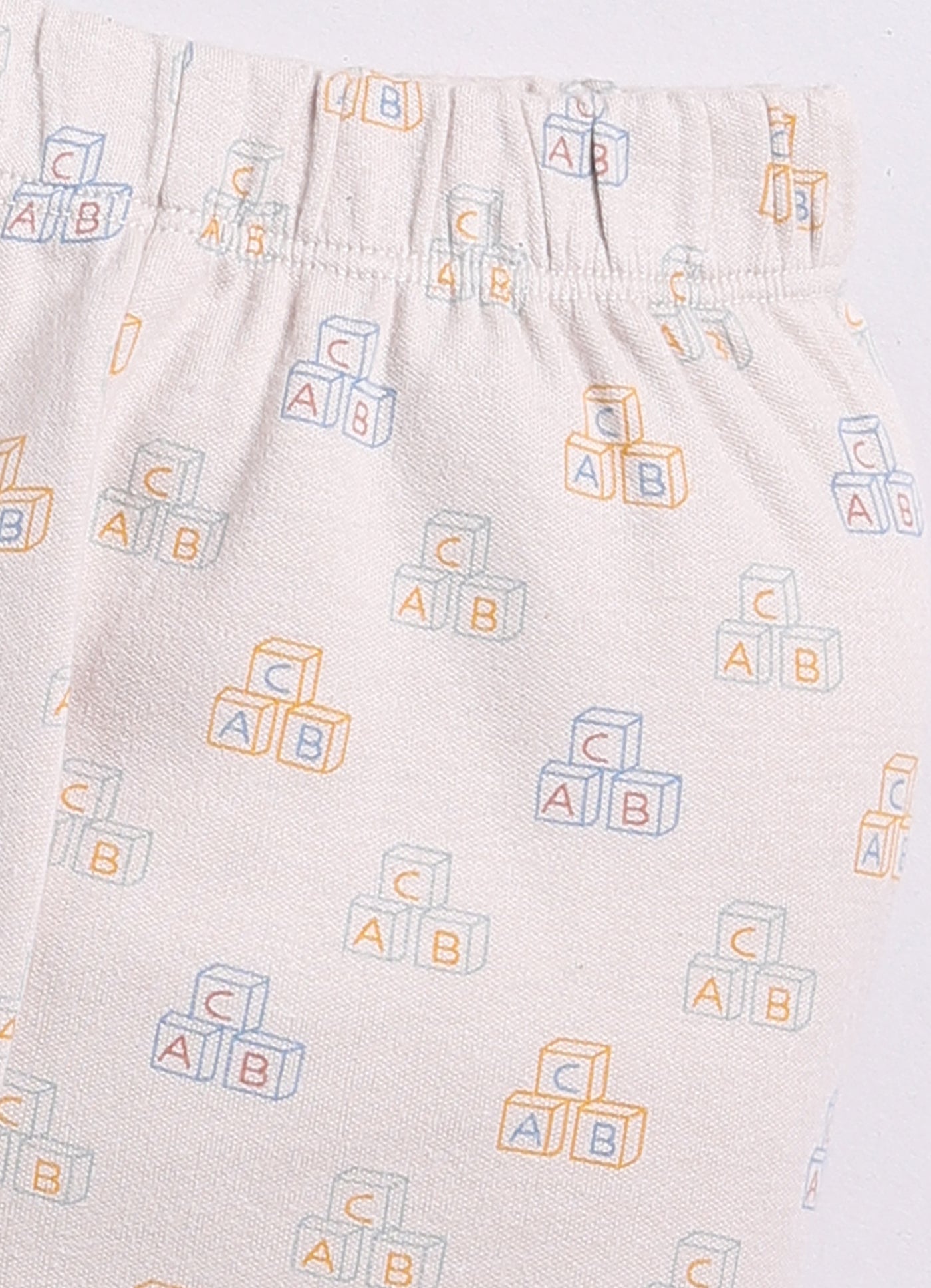 Playful Printed Baby Boy Night Suit-BEIGE