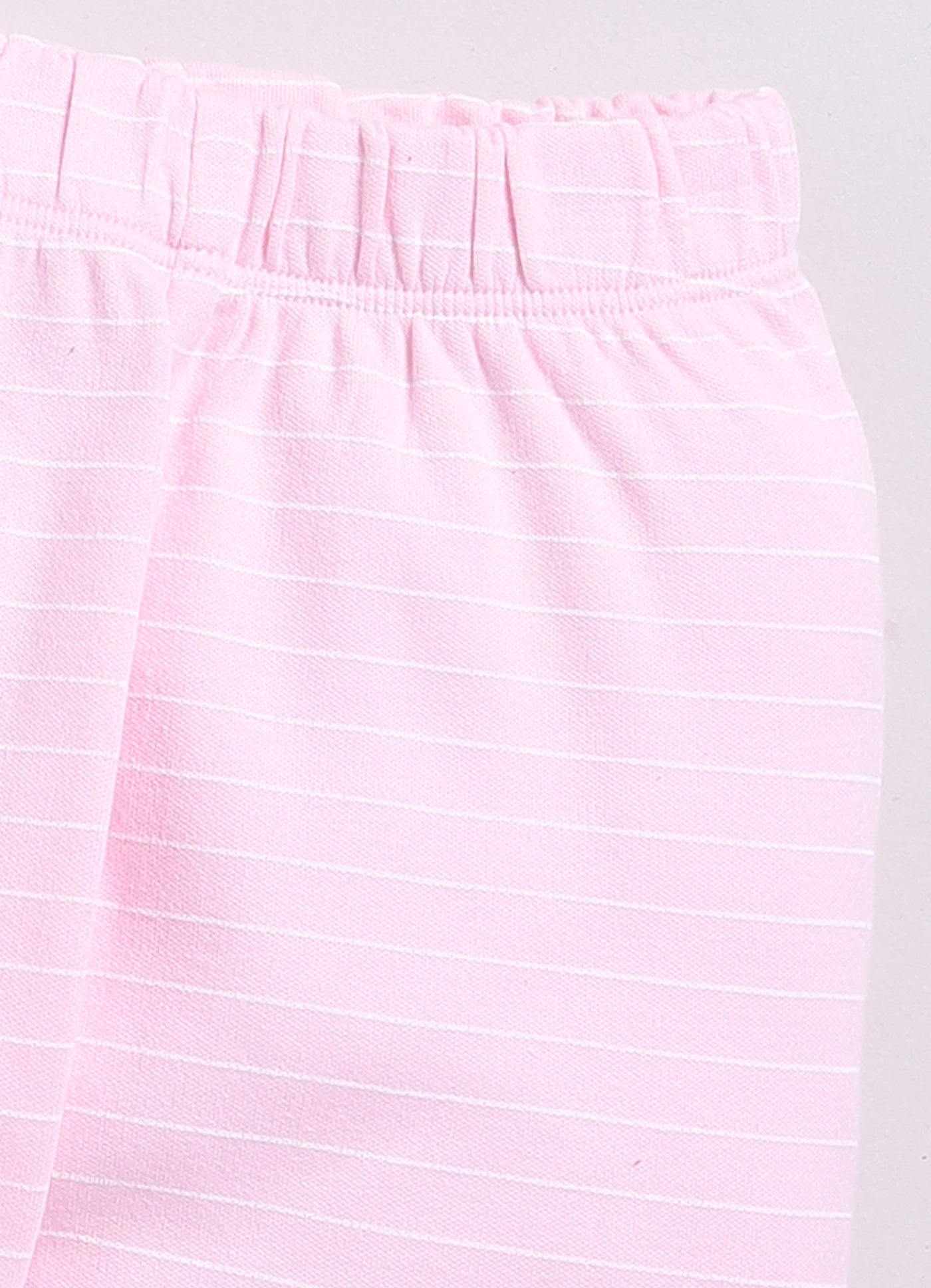 Stripped Printed Comfy Baby Girl Night Suit-PINK