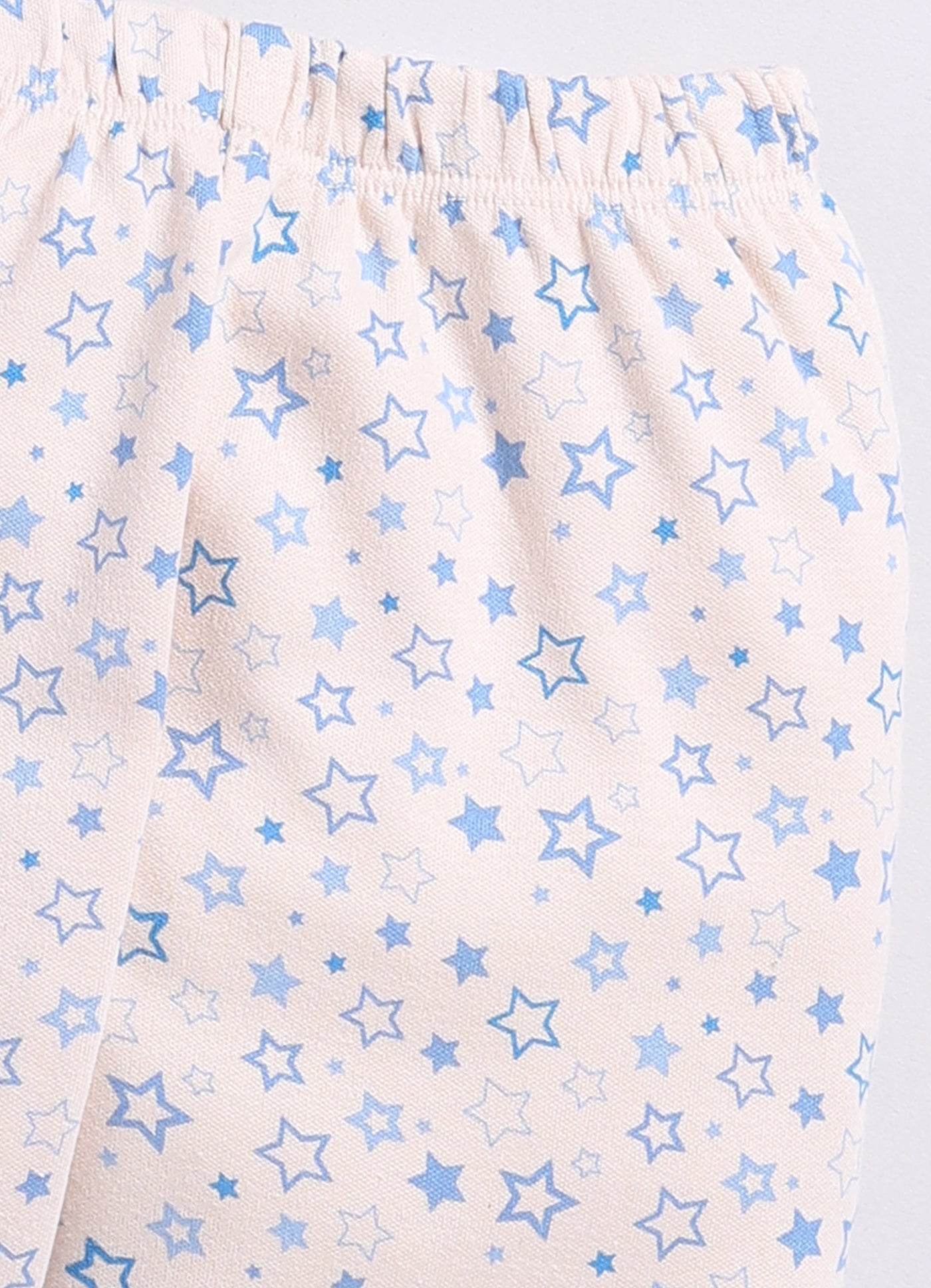 Star Print Baby Boy Half Sleeves Night Suit-BEIGE