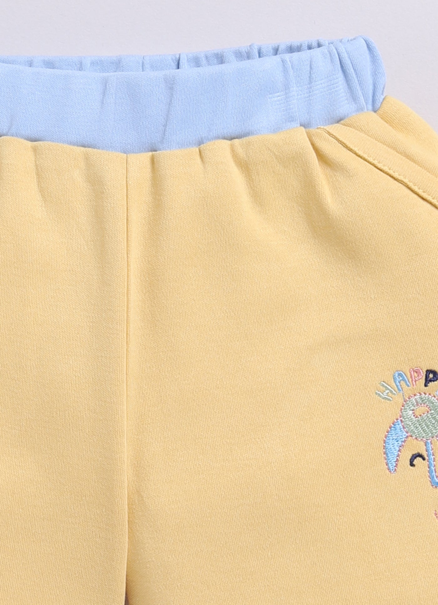 Happy Woof Printed Baby Boy Half T Shirt & Short Set-Blue