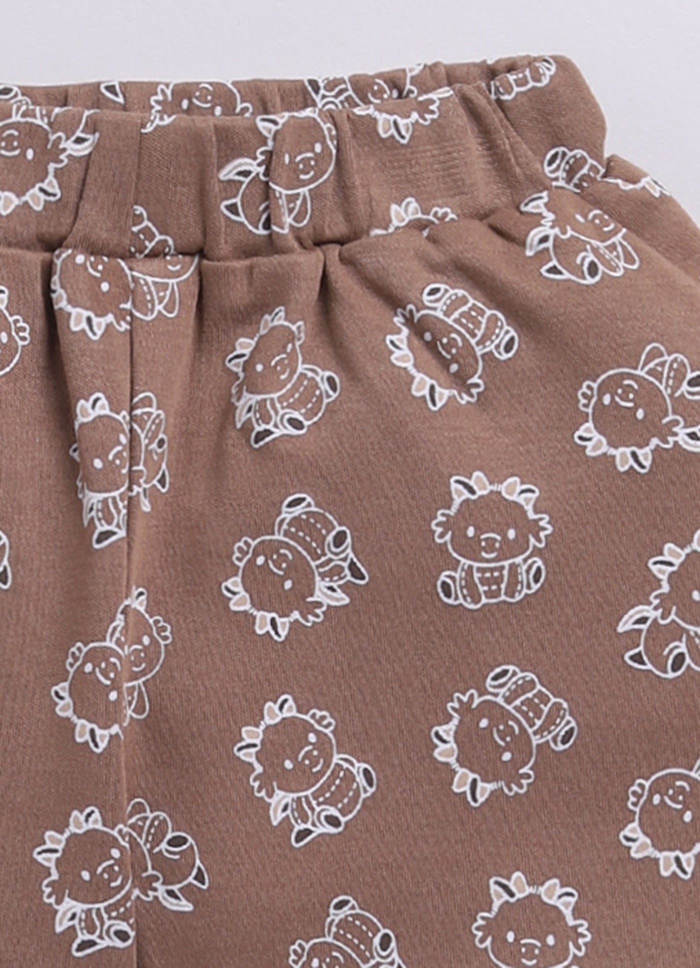 Little Dragon Baby Boy Half T Shirt & Short Set-Brown